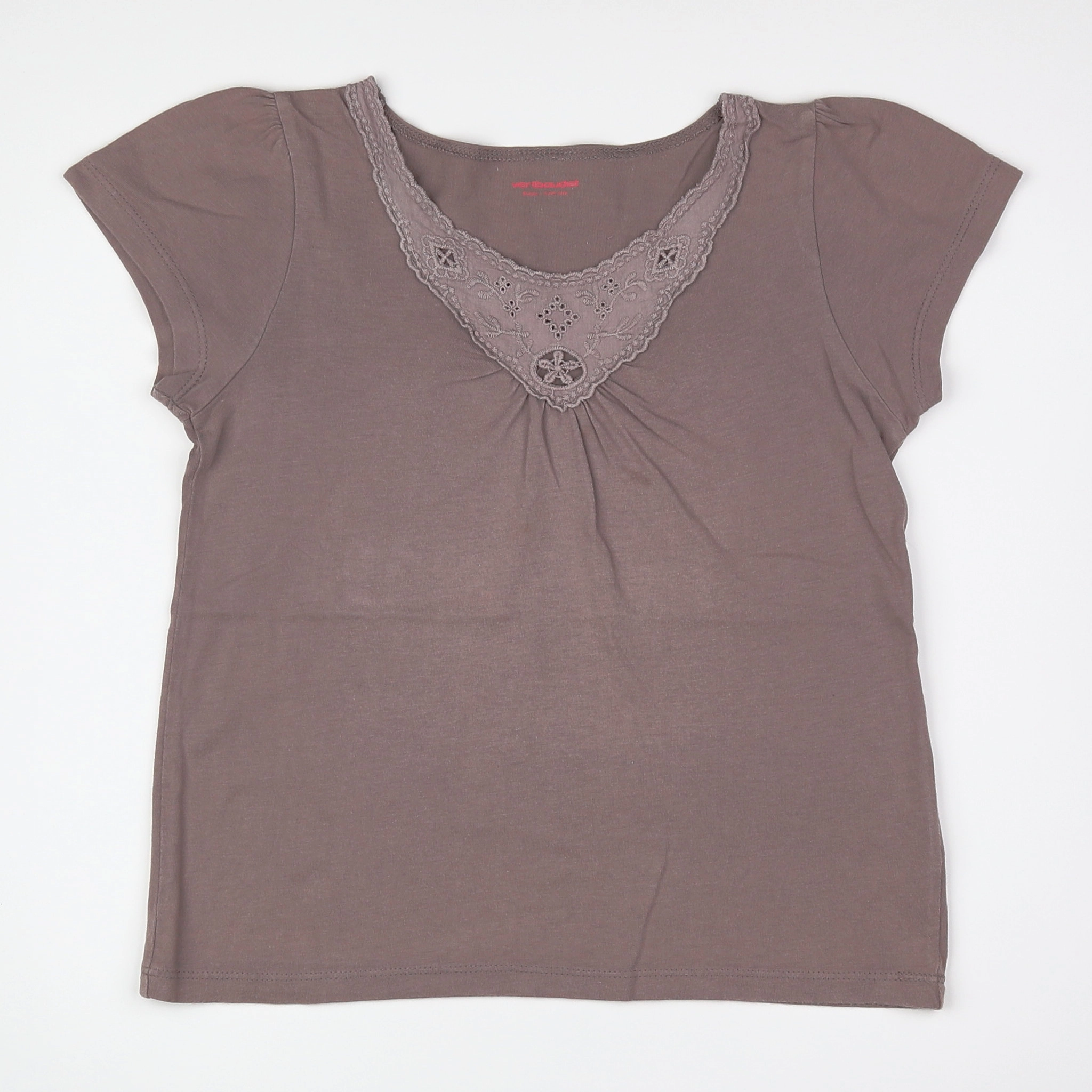 Vertbaudet - tee-shirt gris - 8 ans