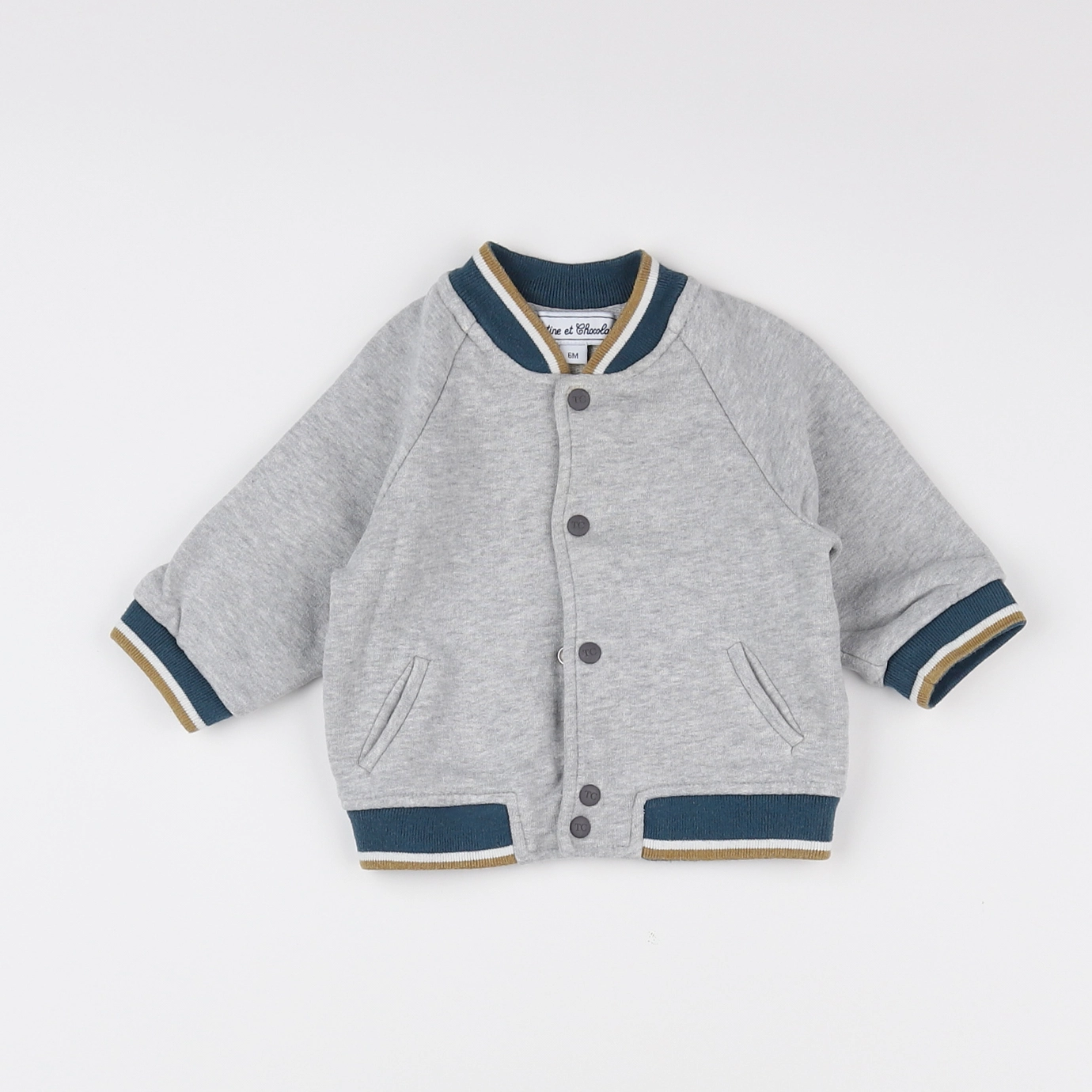 Tartine & Chocolat - sweat gris - 6 mois