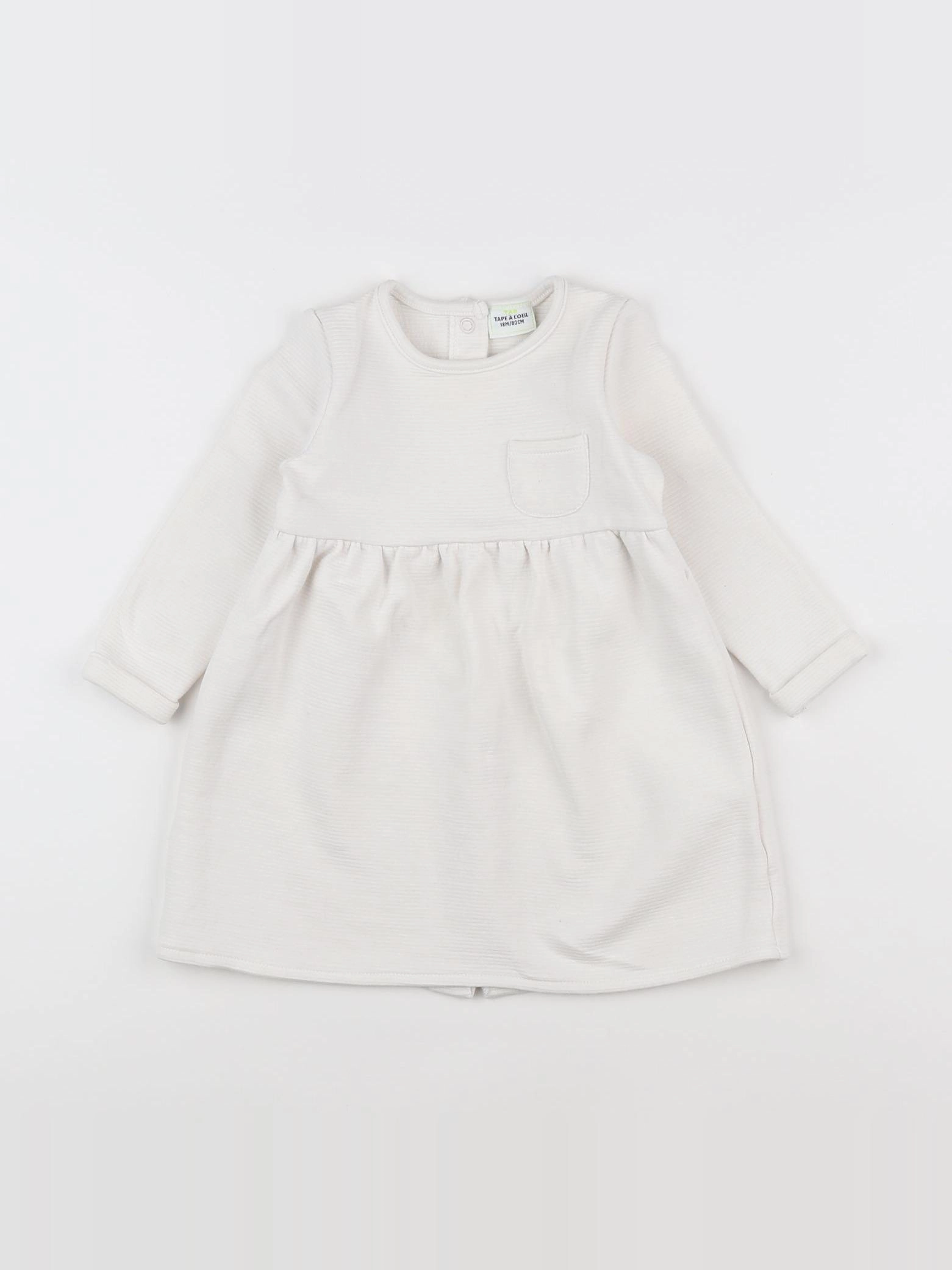 Tape à l'oeil - robe blanc - 18 mois
