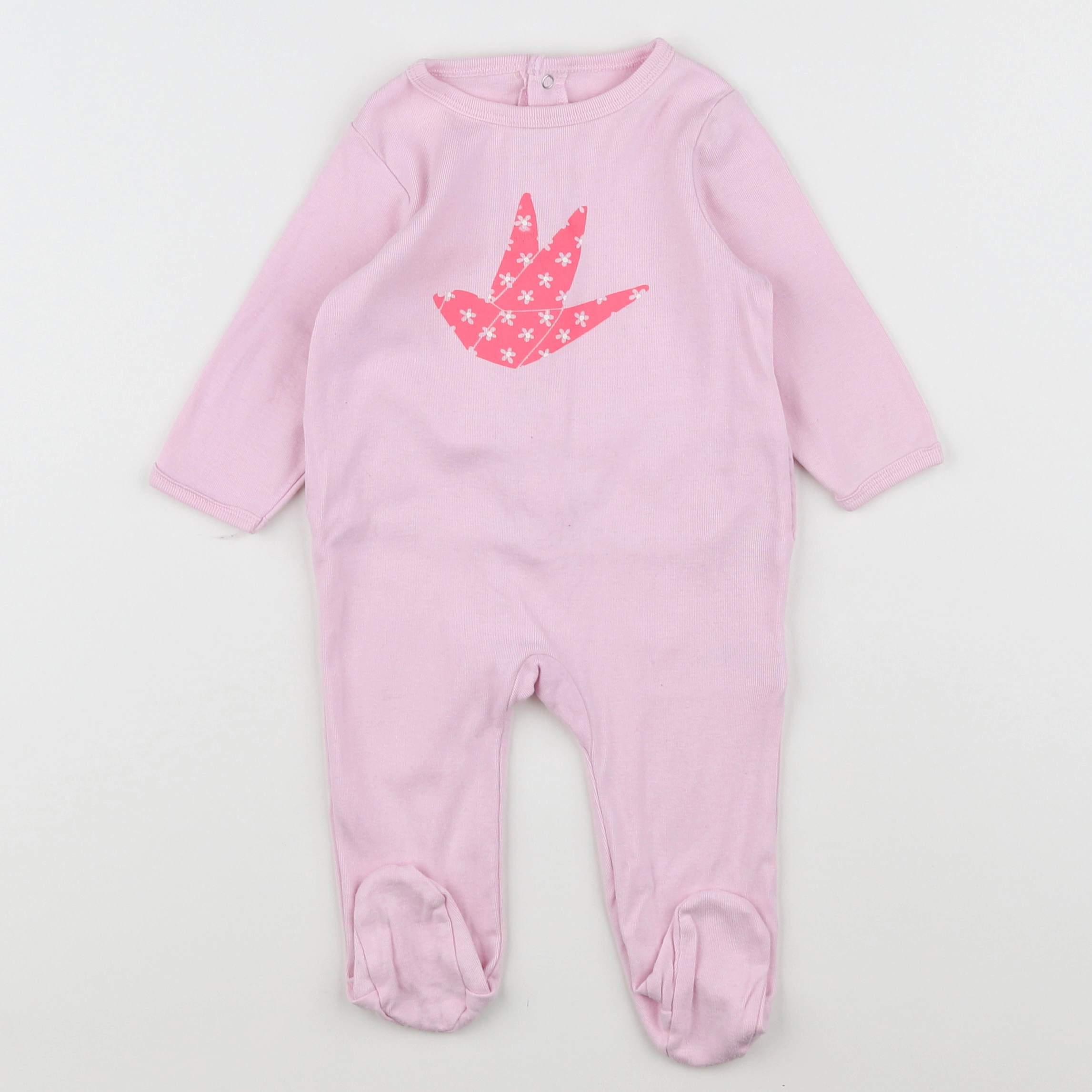 Vertbaudet - pyjama coton rose - 6 mois