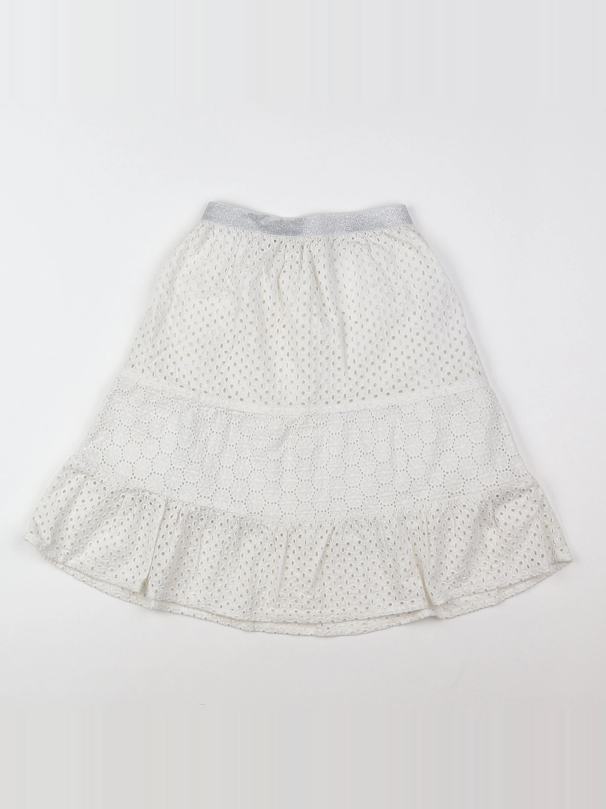 Vertbaudet - jupe blanc - 6 ans