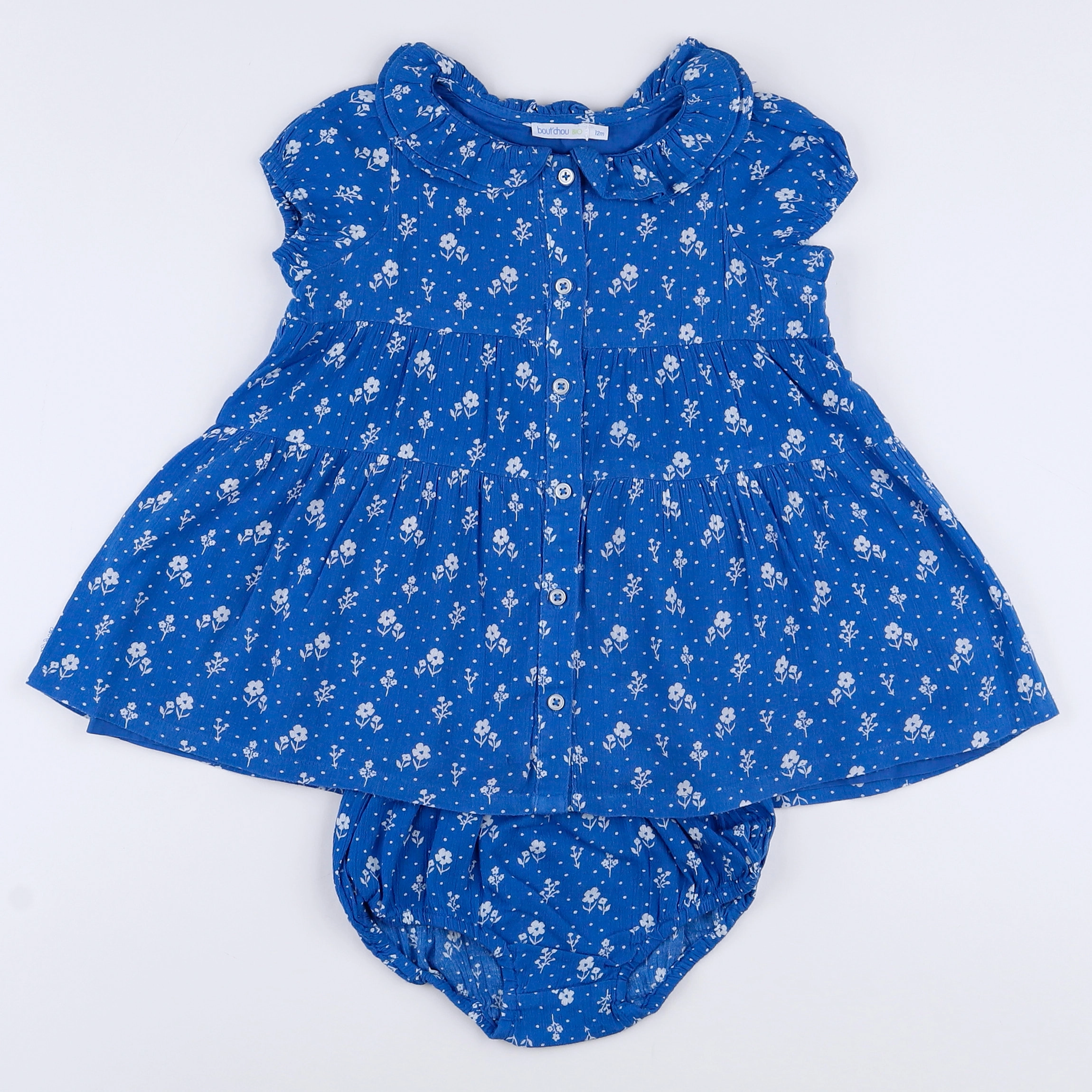 Boutchou - robe bleu - 12 mois