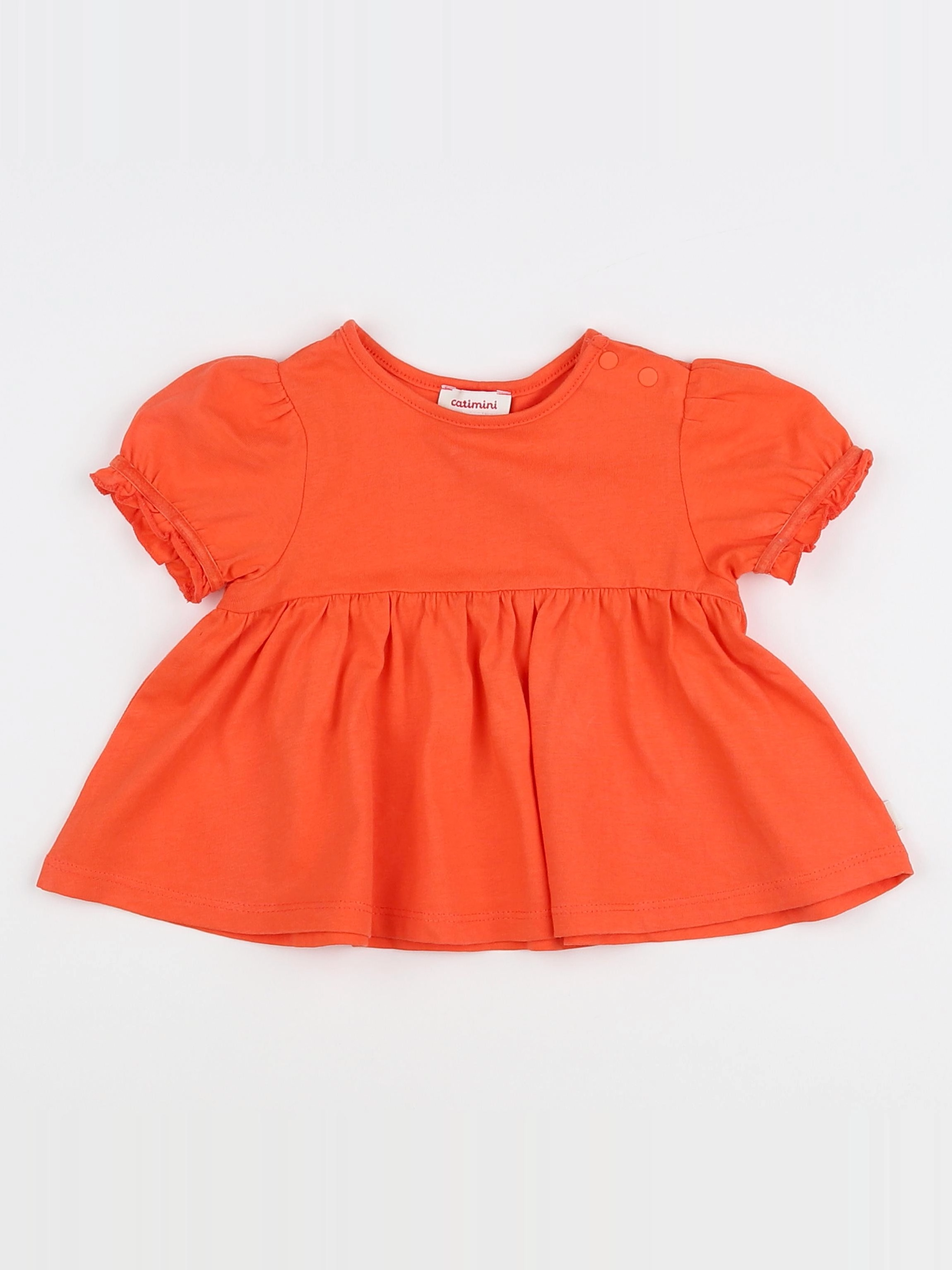 Catimini - tee-shirt orange - 6 mois
