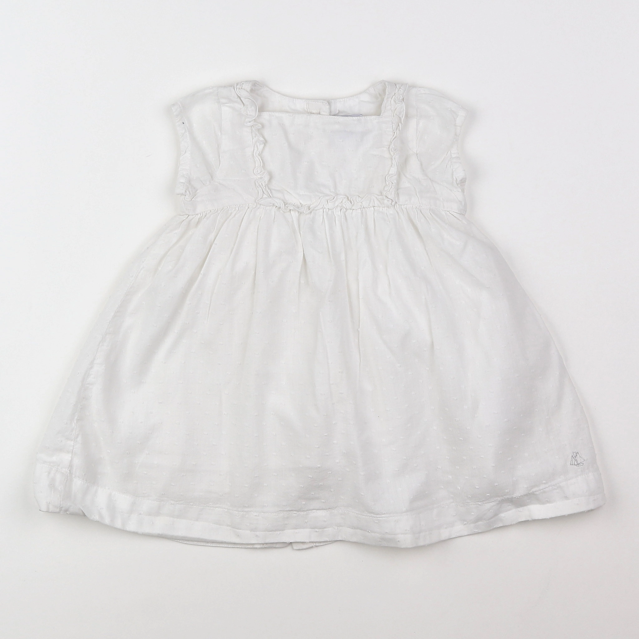 Petit Bateau - robe blanc - 18 mois