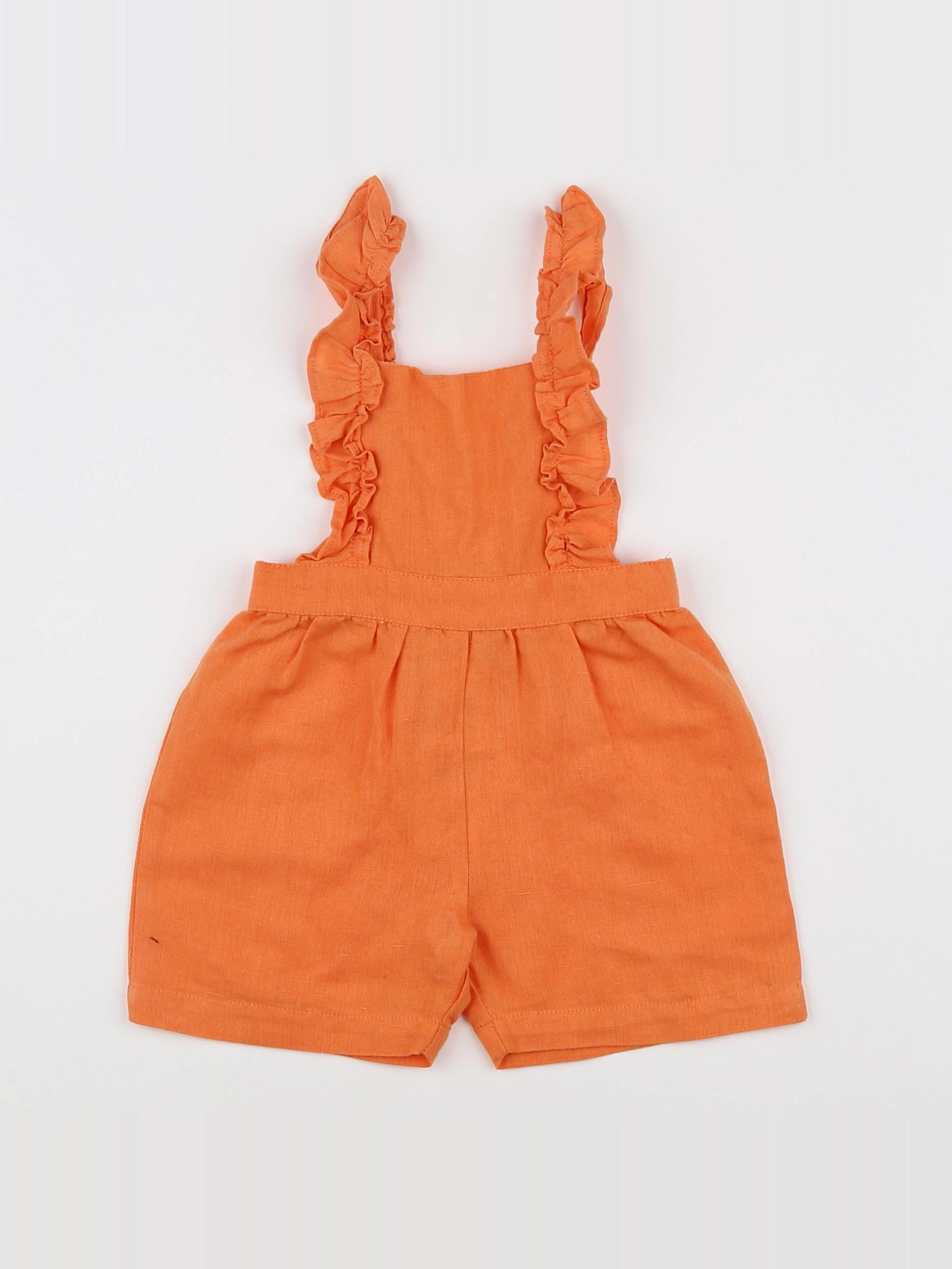 Cyrillus - salopette orange - 9 mois