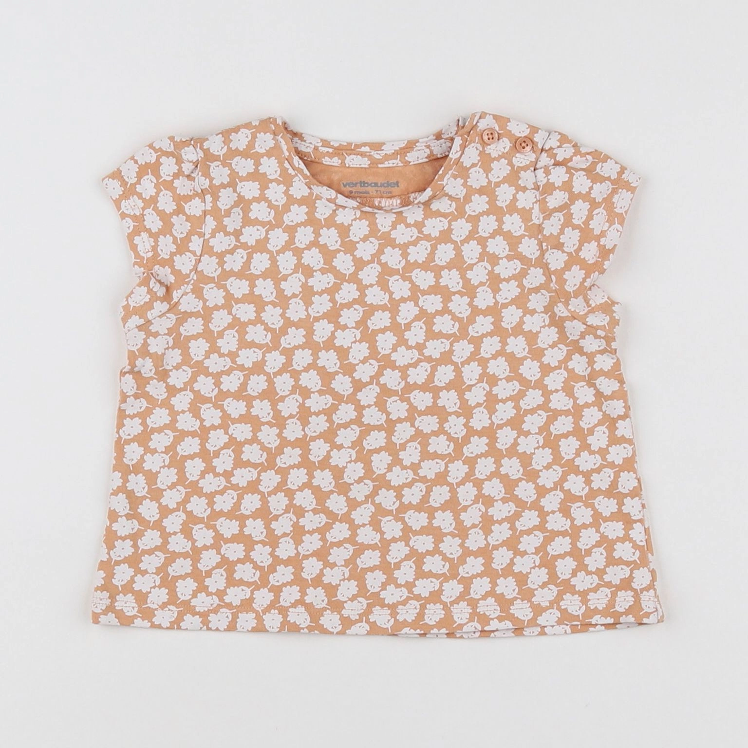 Vertbaudet - tee-shirt rose - 9 mois