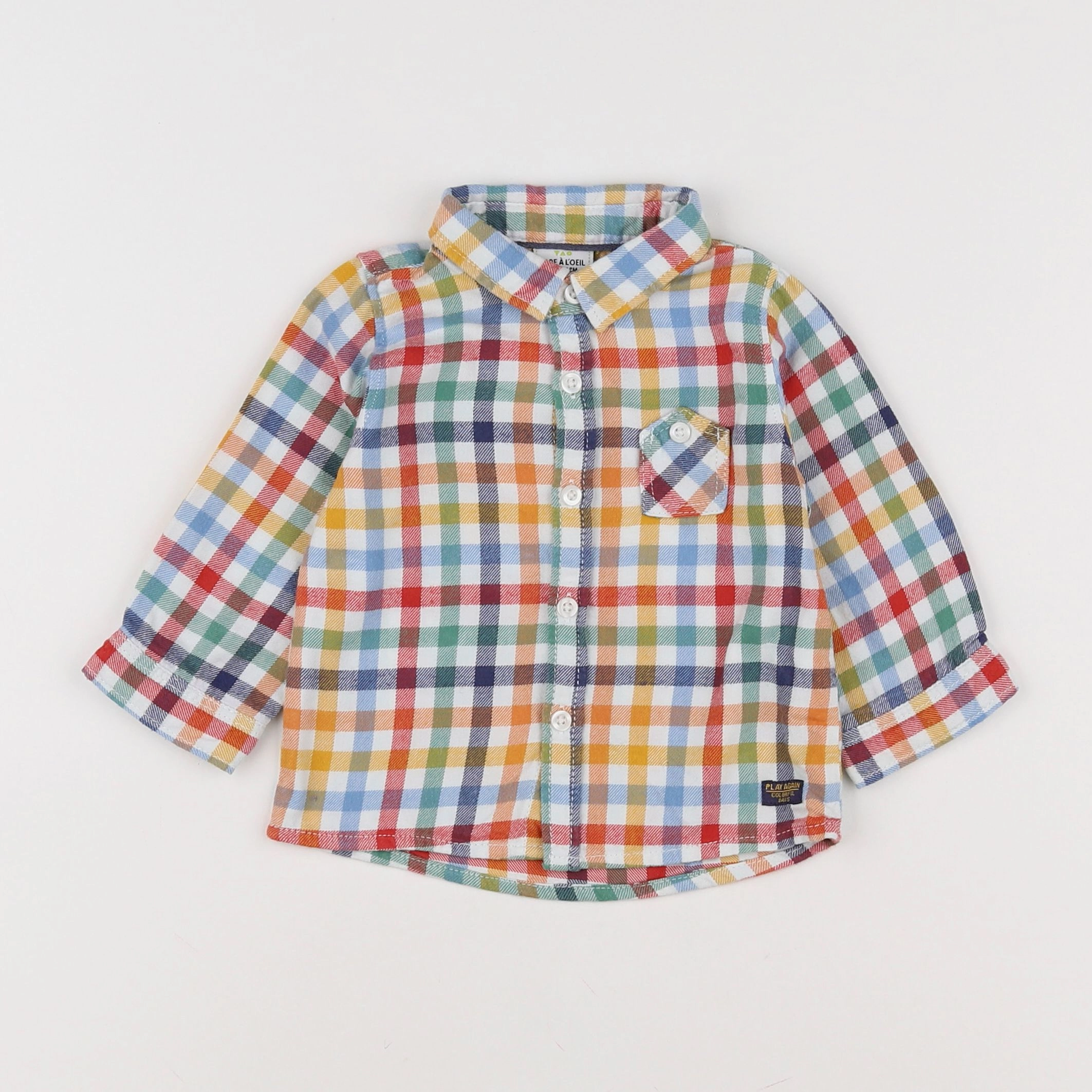 Tape à l'oeil - chemise multicolore - 9 mois