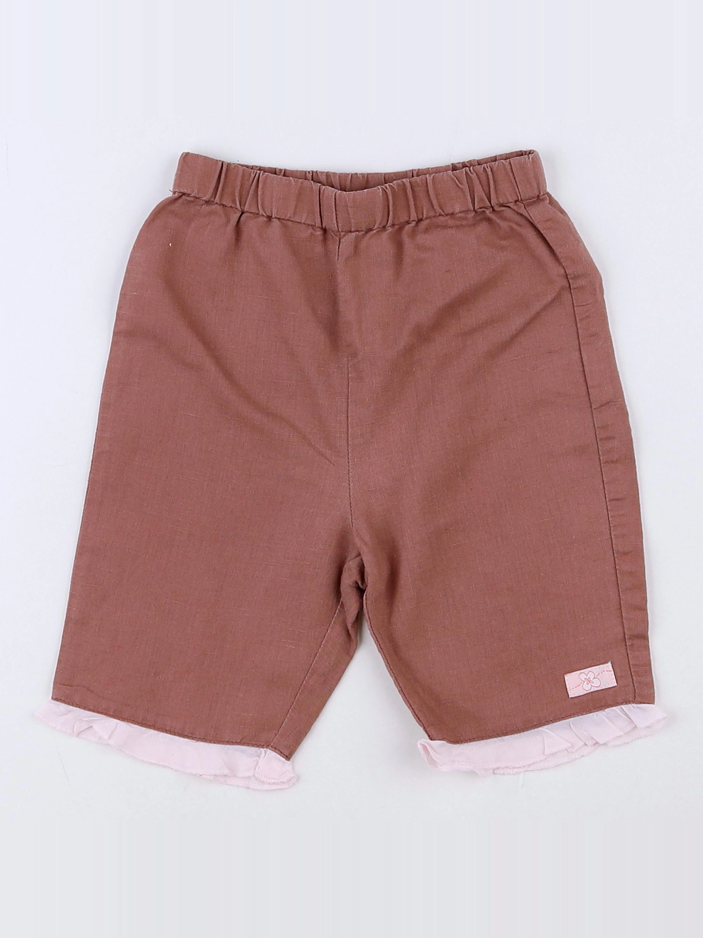 Vertbaudet - short marron - 9 mois