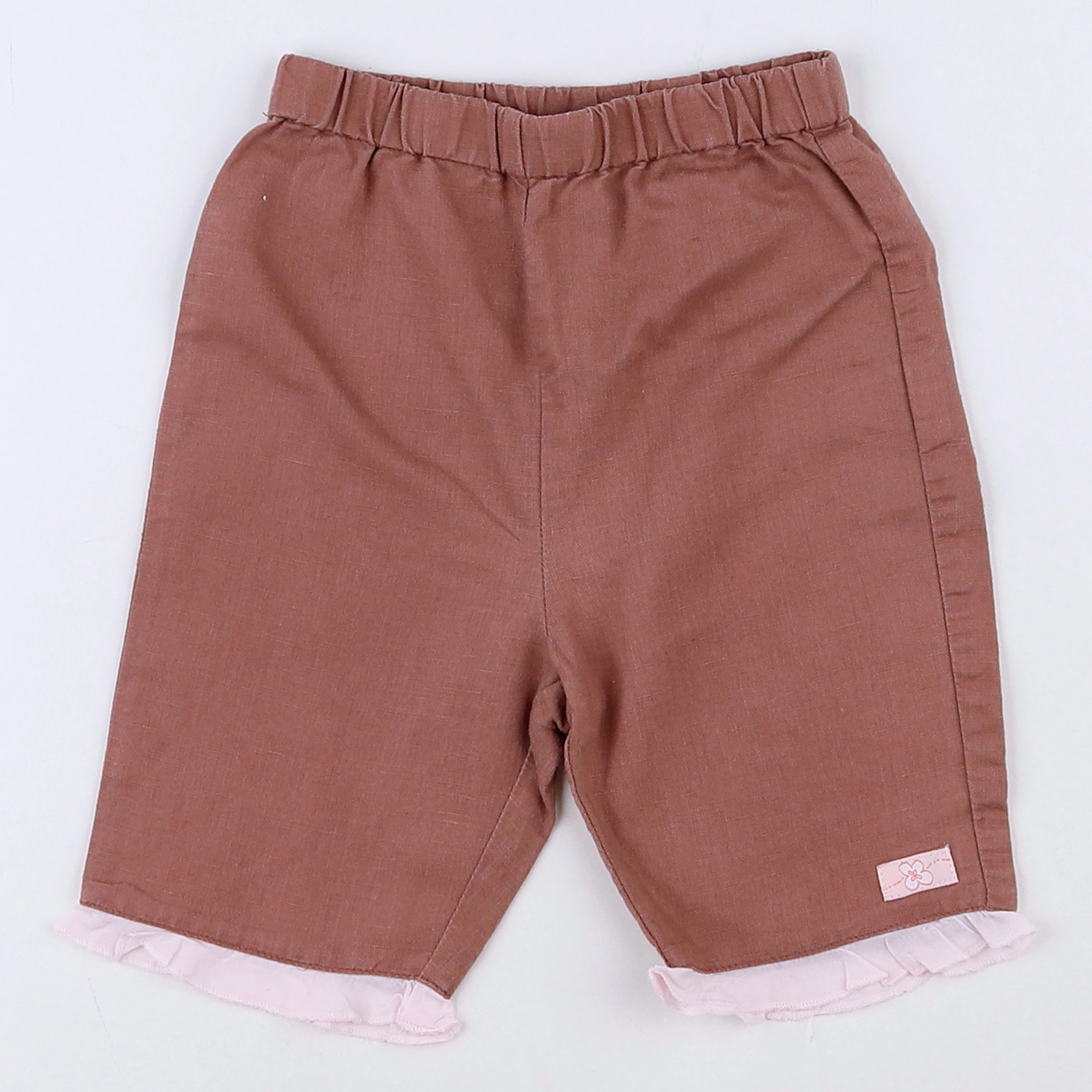 Vertbaudet - short marron - 9 mois