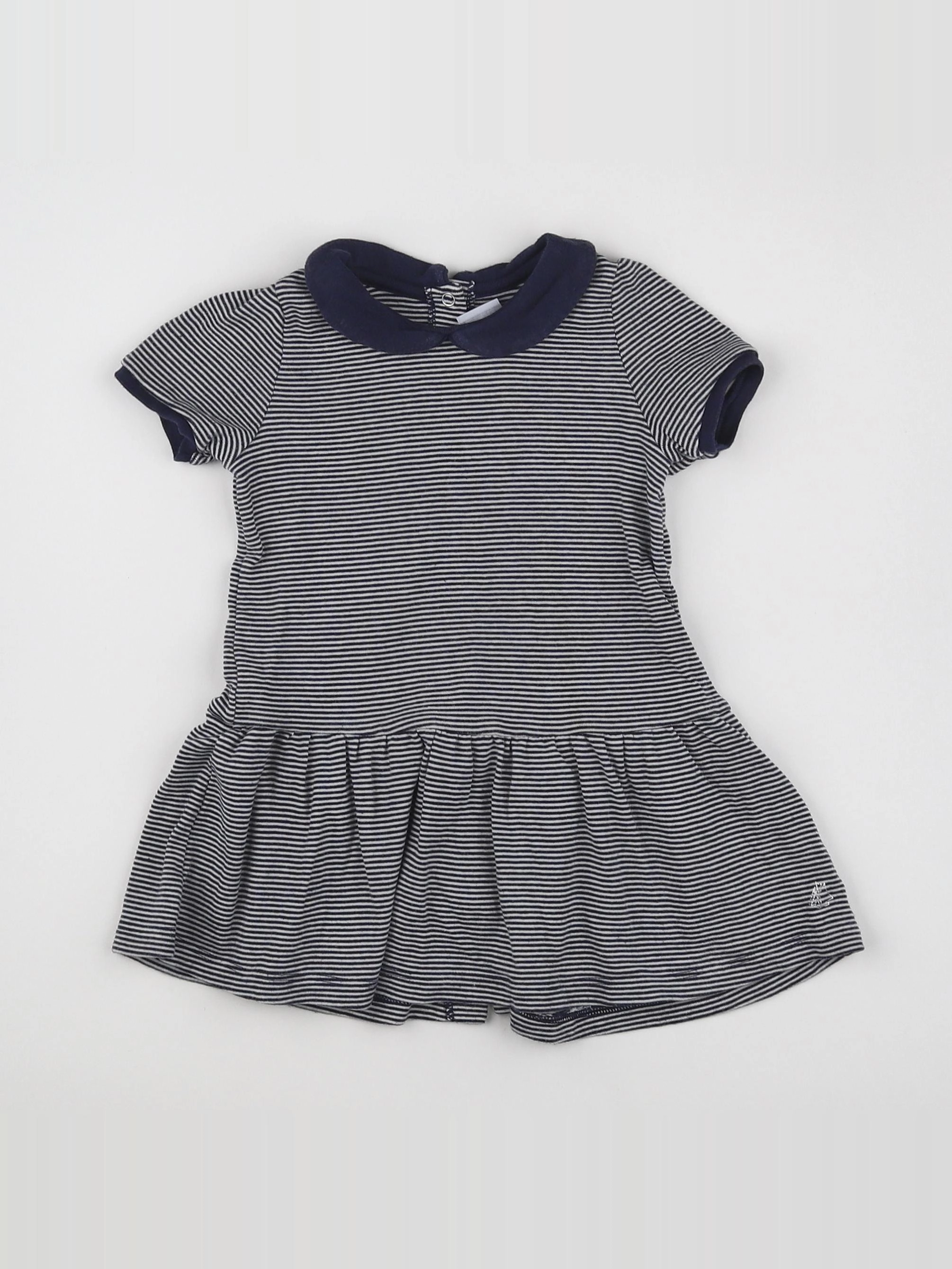 Petit Bateau - robe bleu - 18 mois
