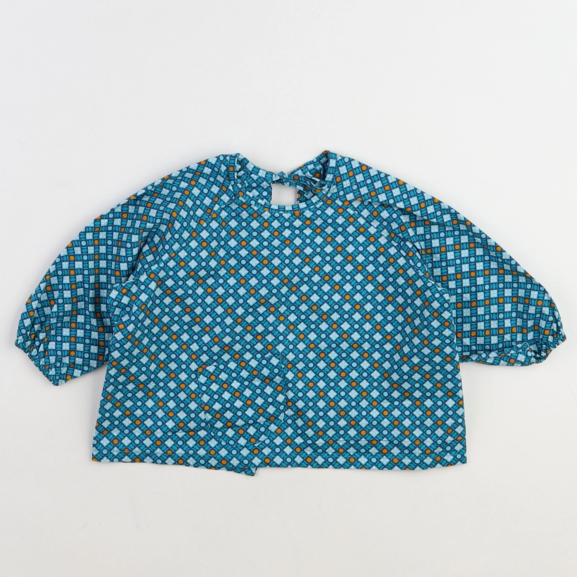 Petit Pan - blouse bleu - 3 mois