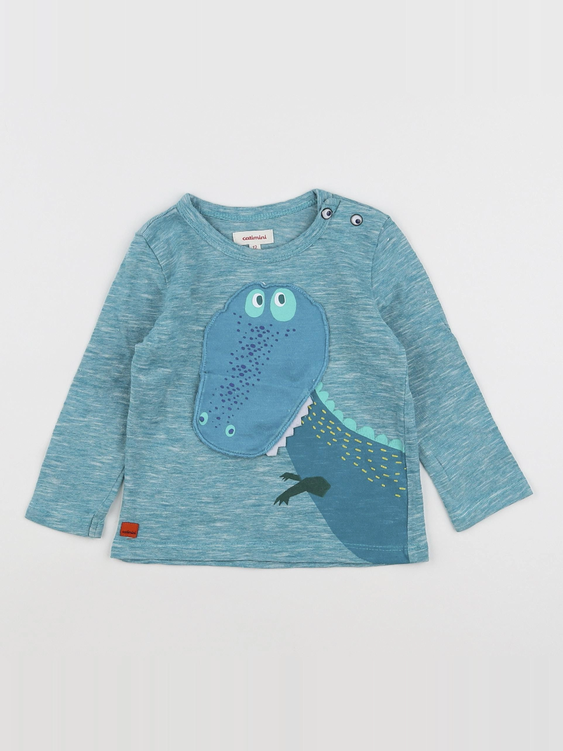 Catimini - tee-shirt bleu - 12 mois