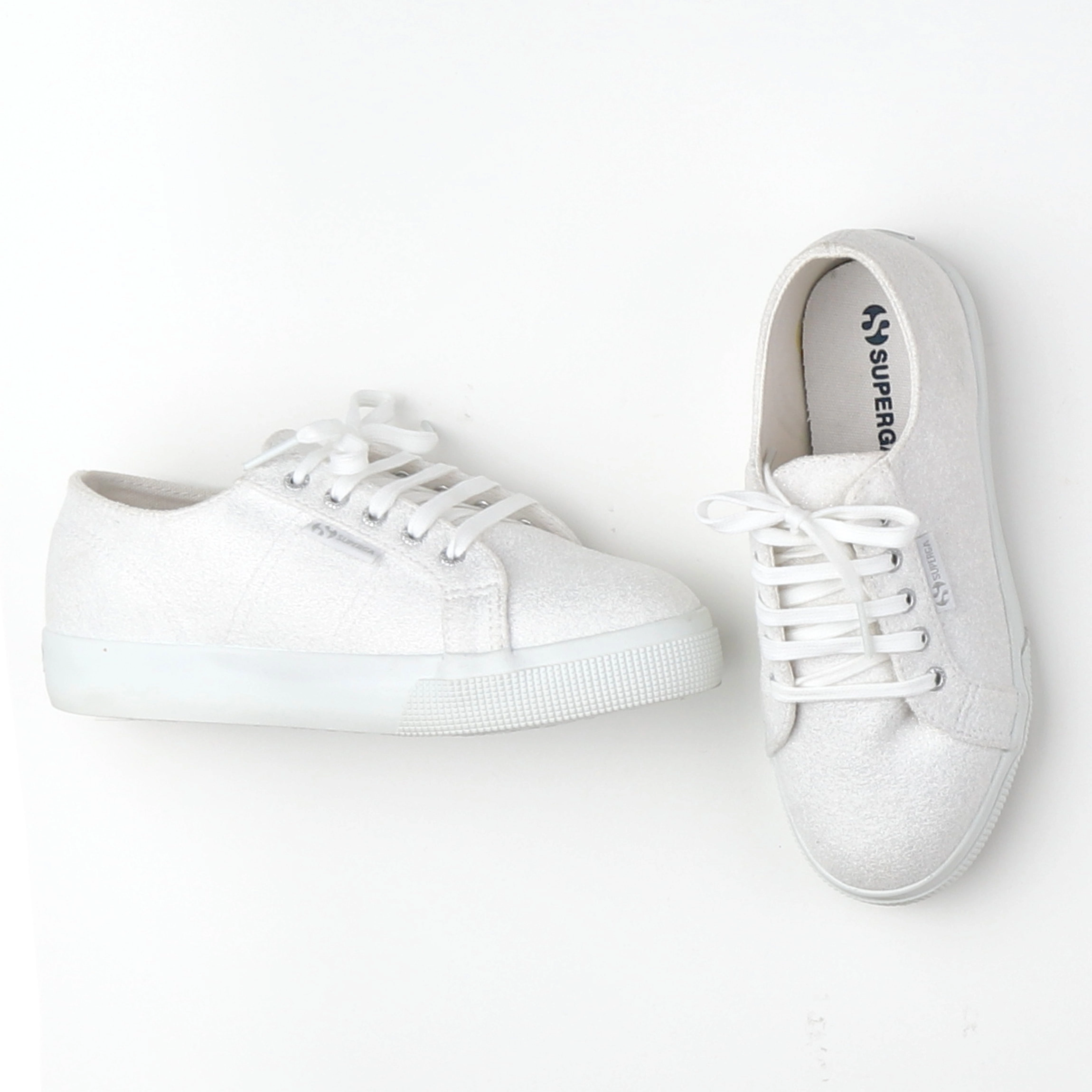 Superga - tennis à scratch/ lacets blanc (neuf) - pointure 34