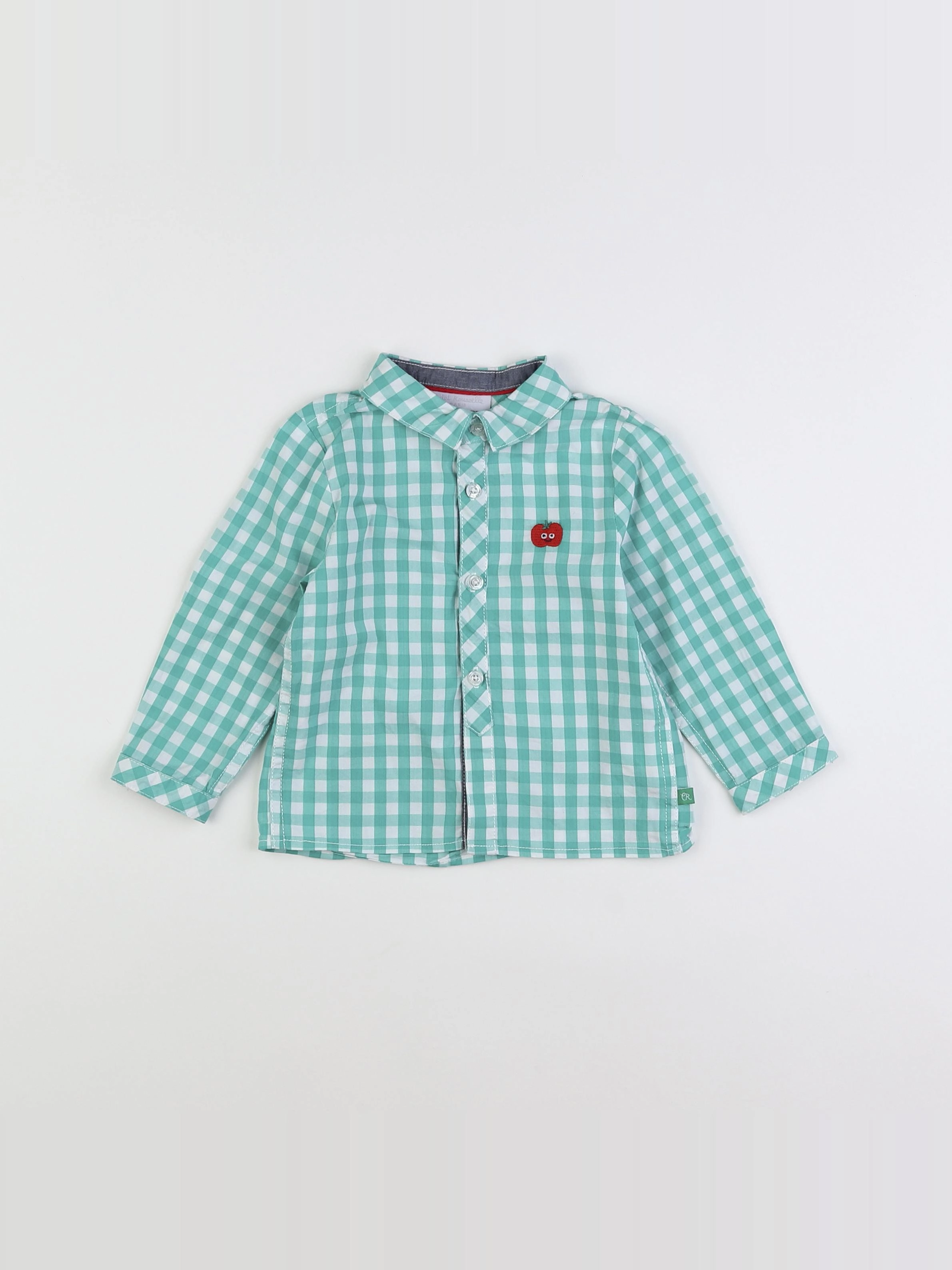 Cadet Rousselle - chemise blanc, vert, rouge - 18 mois