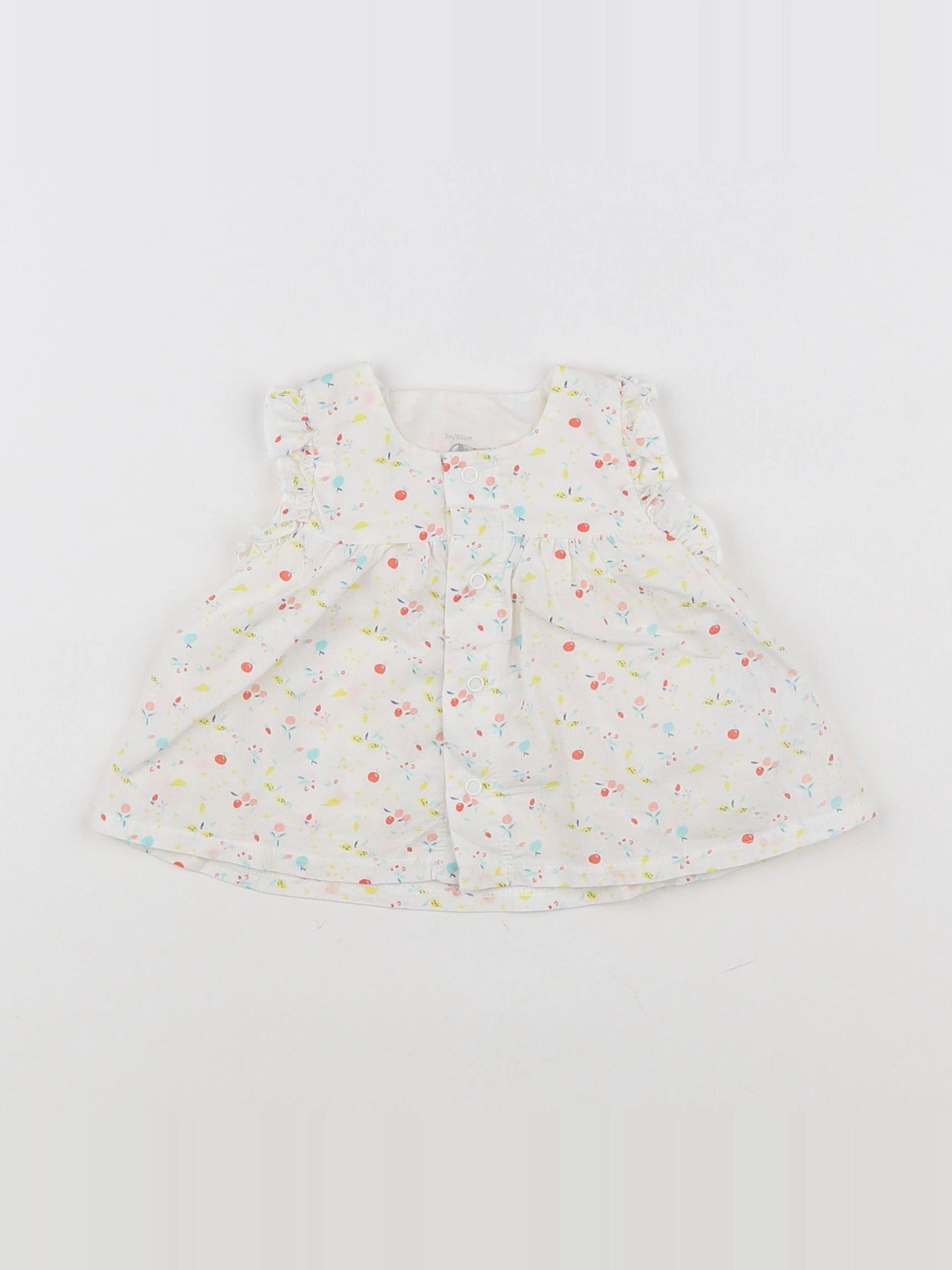 Petit Bateau - blouse blanc - 3 mois