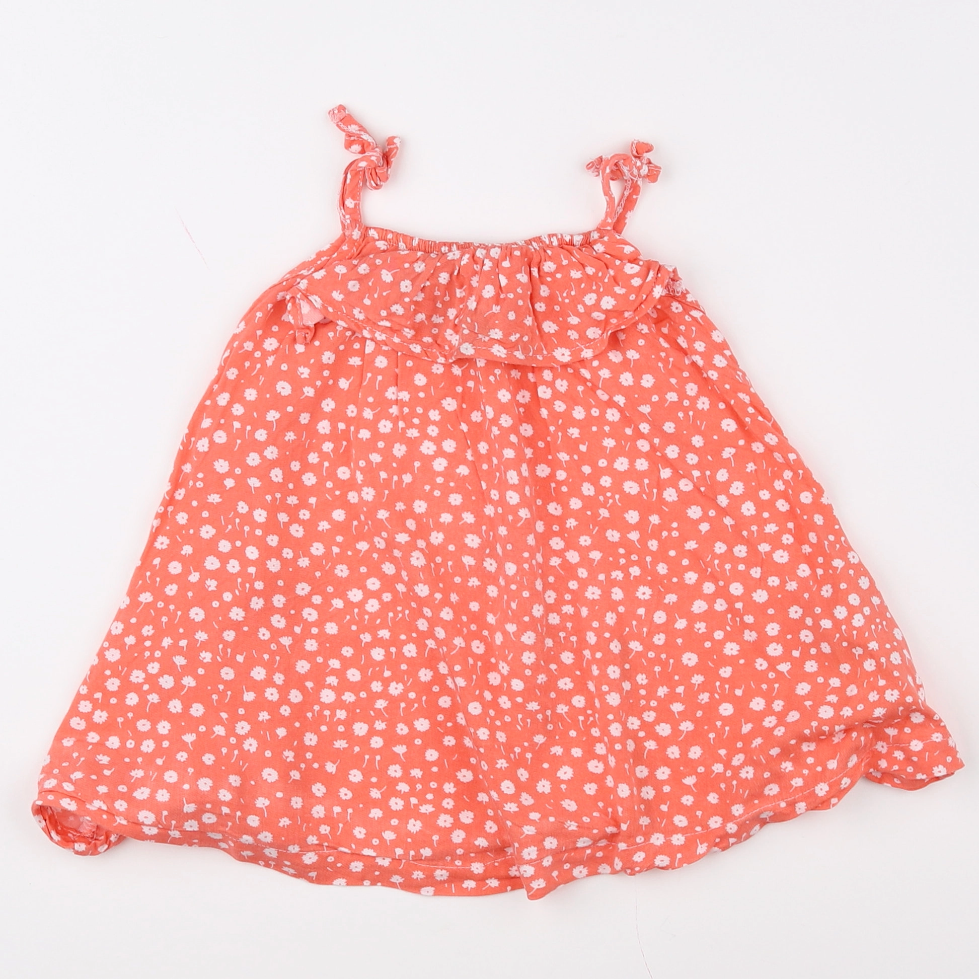 Vertbaudet - robe orange - 12 mois