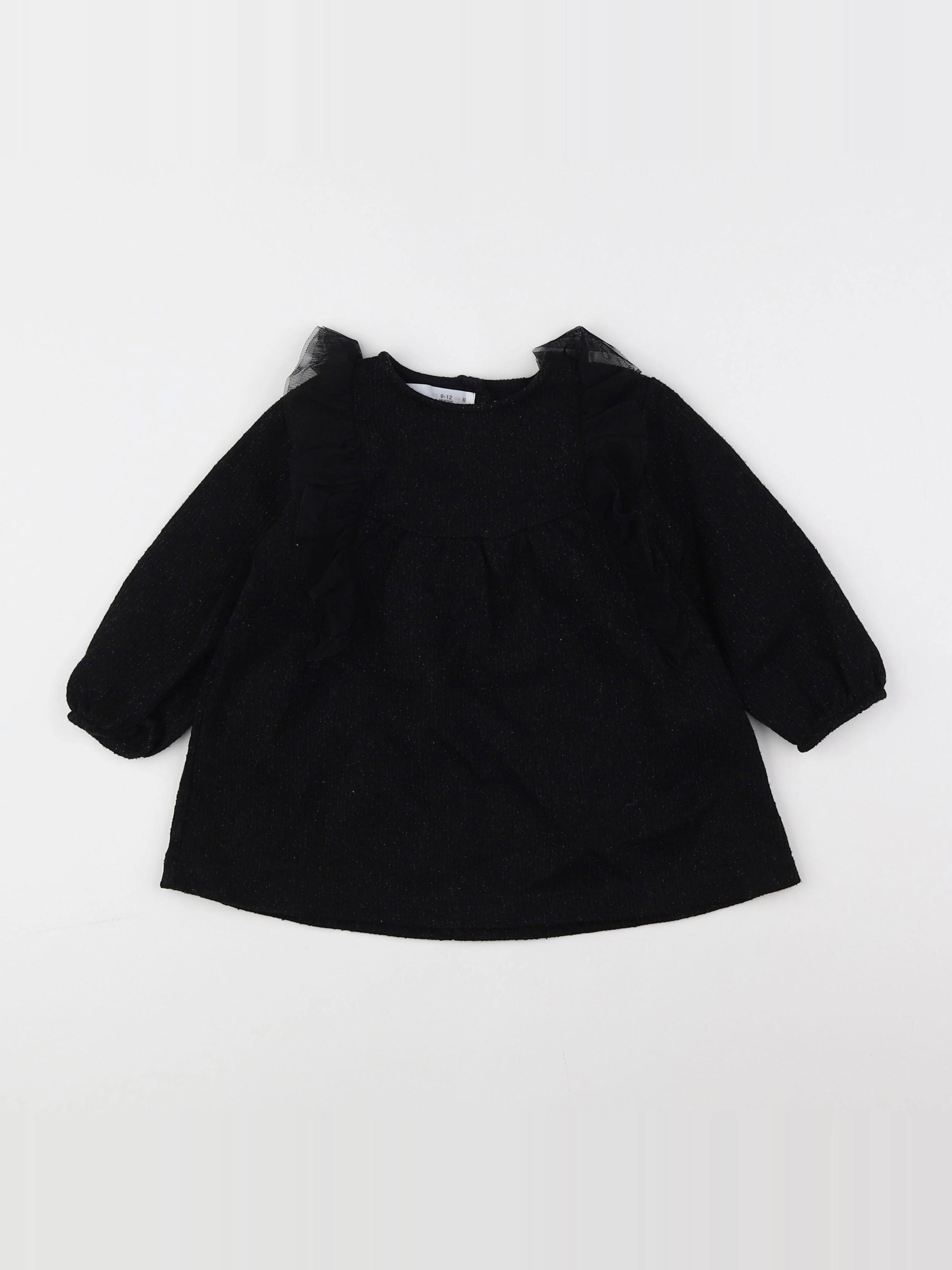 Zara - robe noir - 9/12 mois