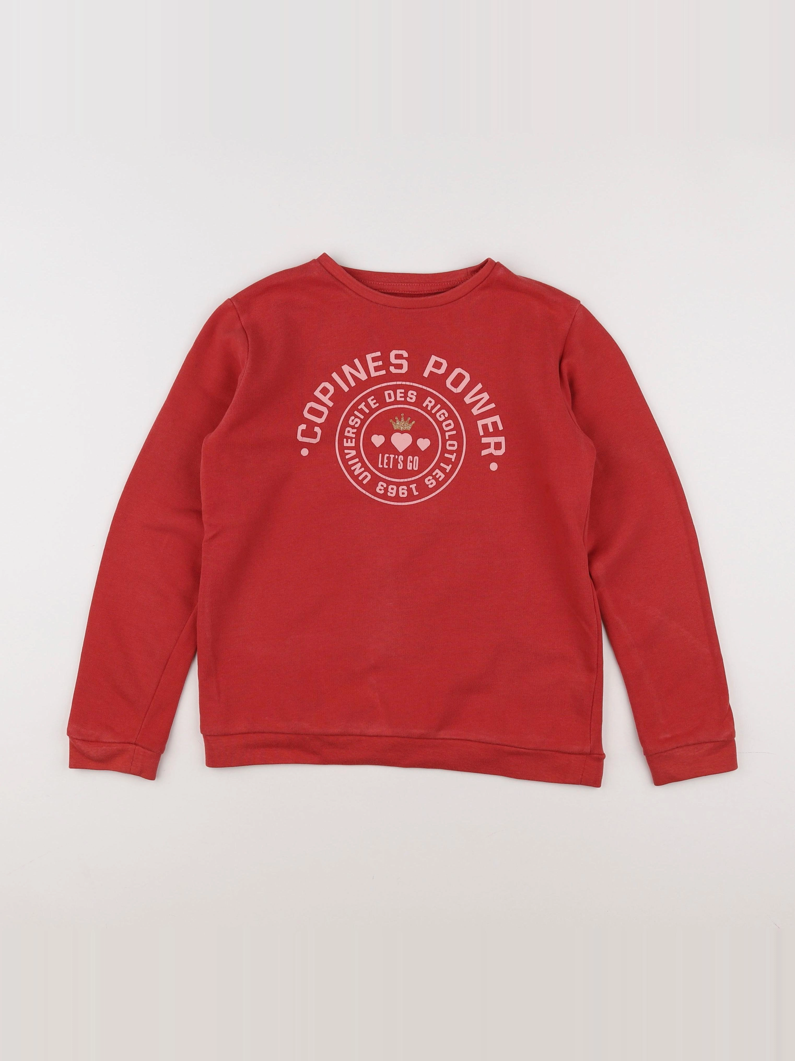 Vertbaudet - sweat rose - 10 ans