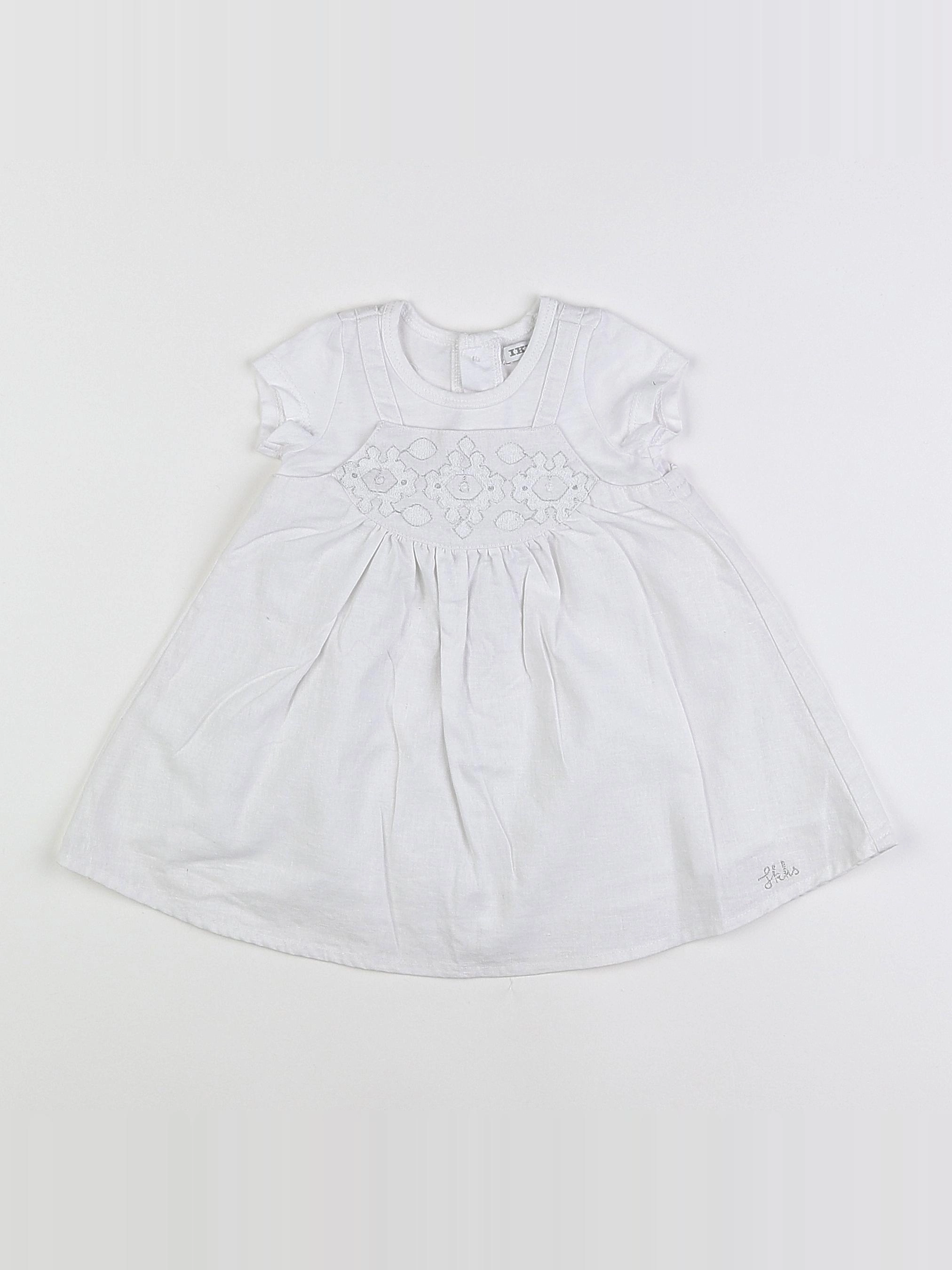 IKKS - robe blanc - 3 mois
