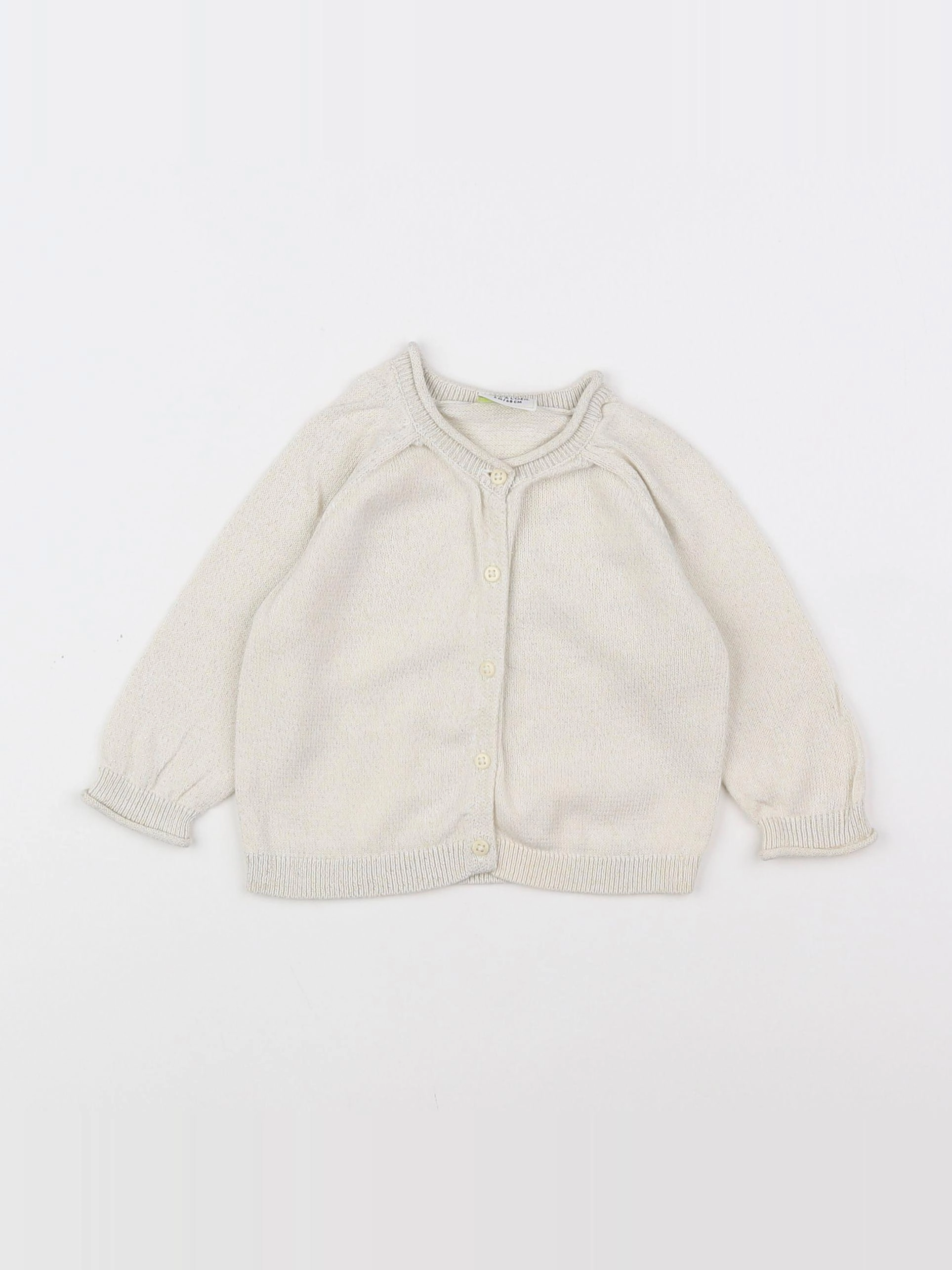 Tape à l'oeil - gilet blanc, or - 6 mois