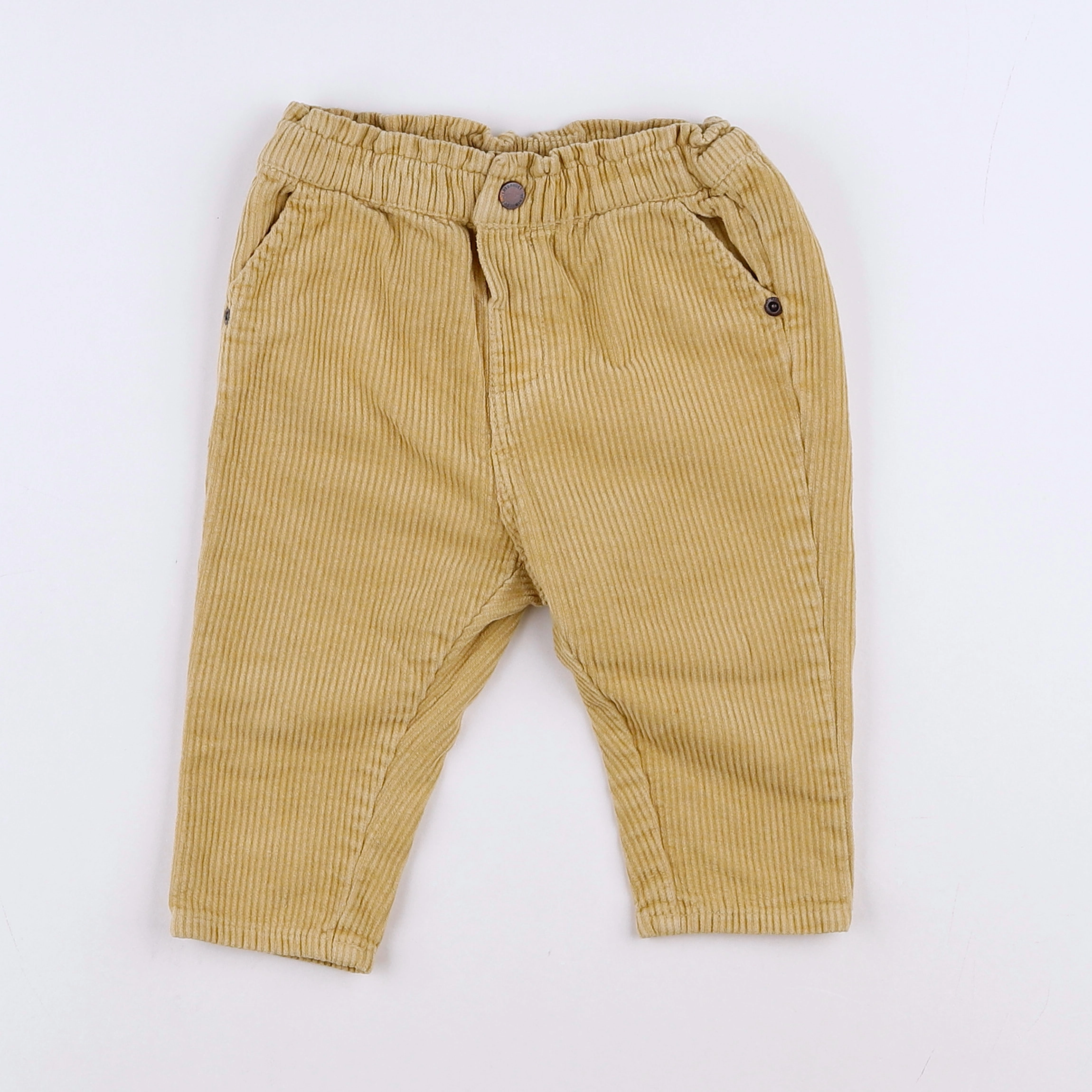 Vertbaudet - pantalon jaune - 9 mois