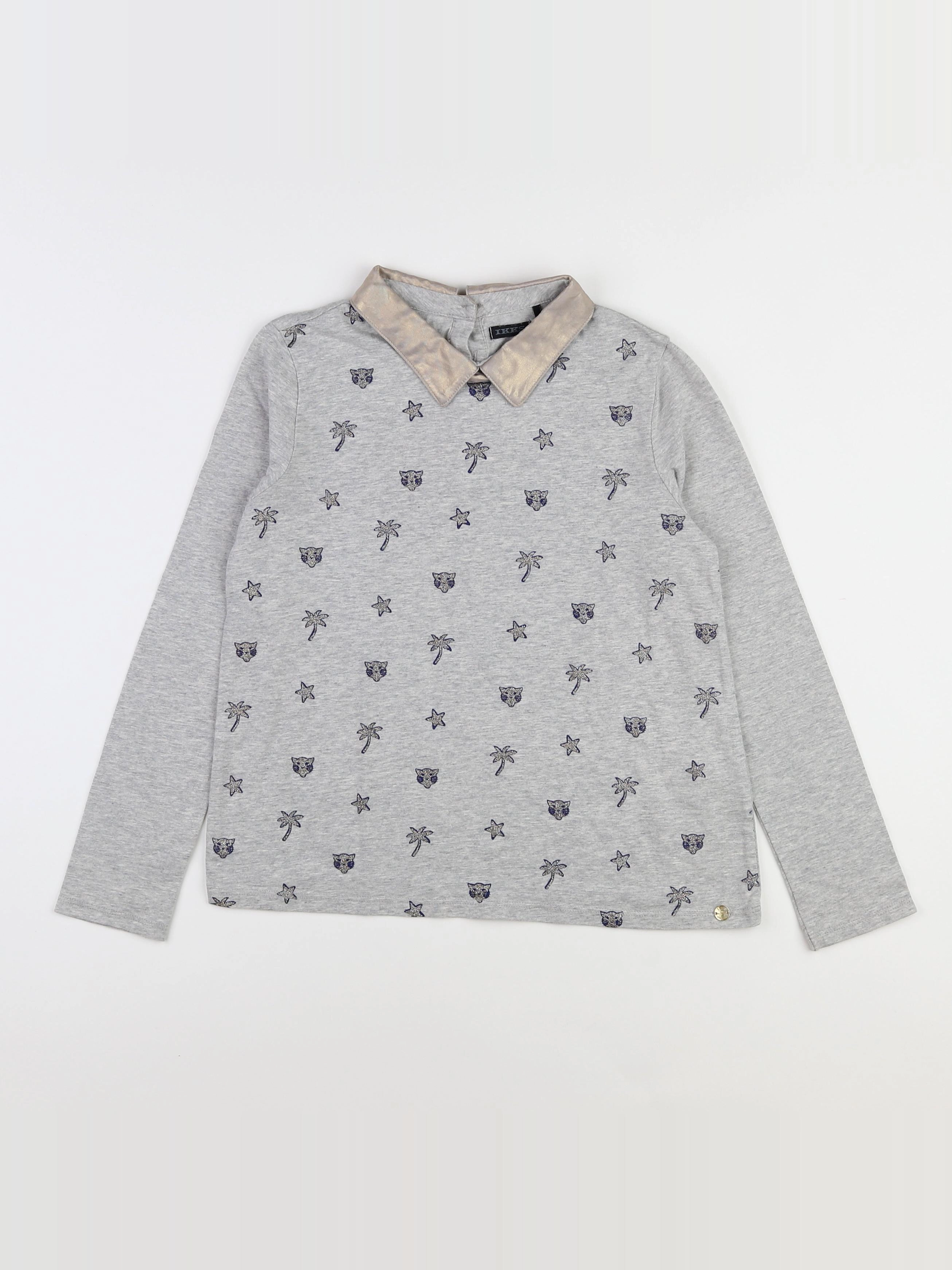 IKKS - tee-shirt gris - 10 ans
