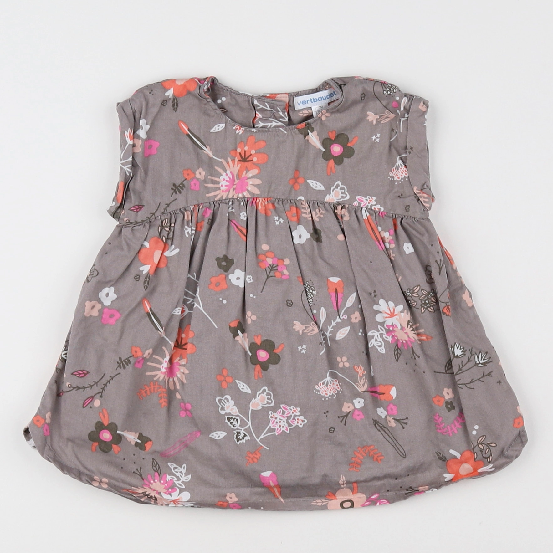 Vertbaudet - robe gris - 6 mois