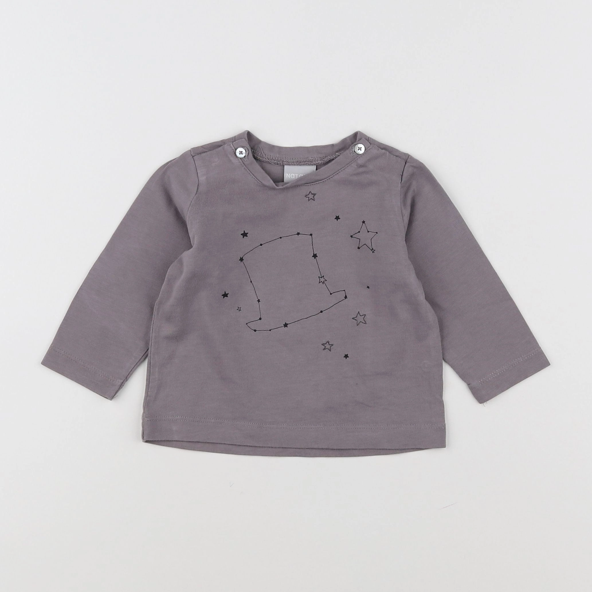 Natalys - tee-shirt gris - 6 mois