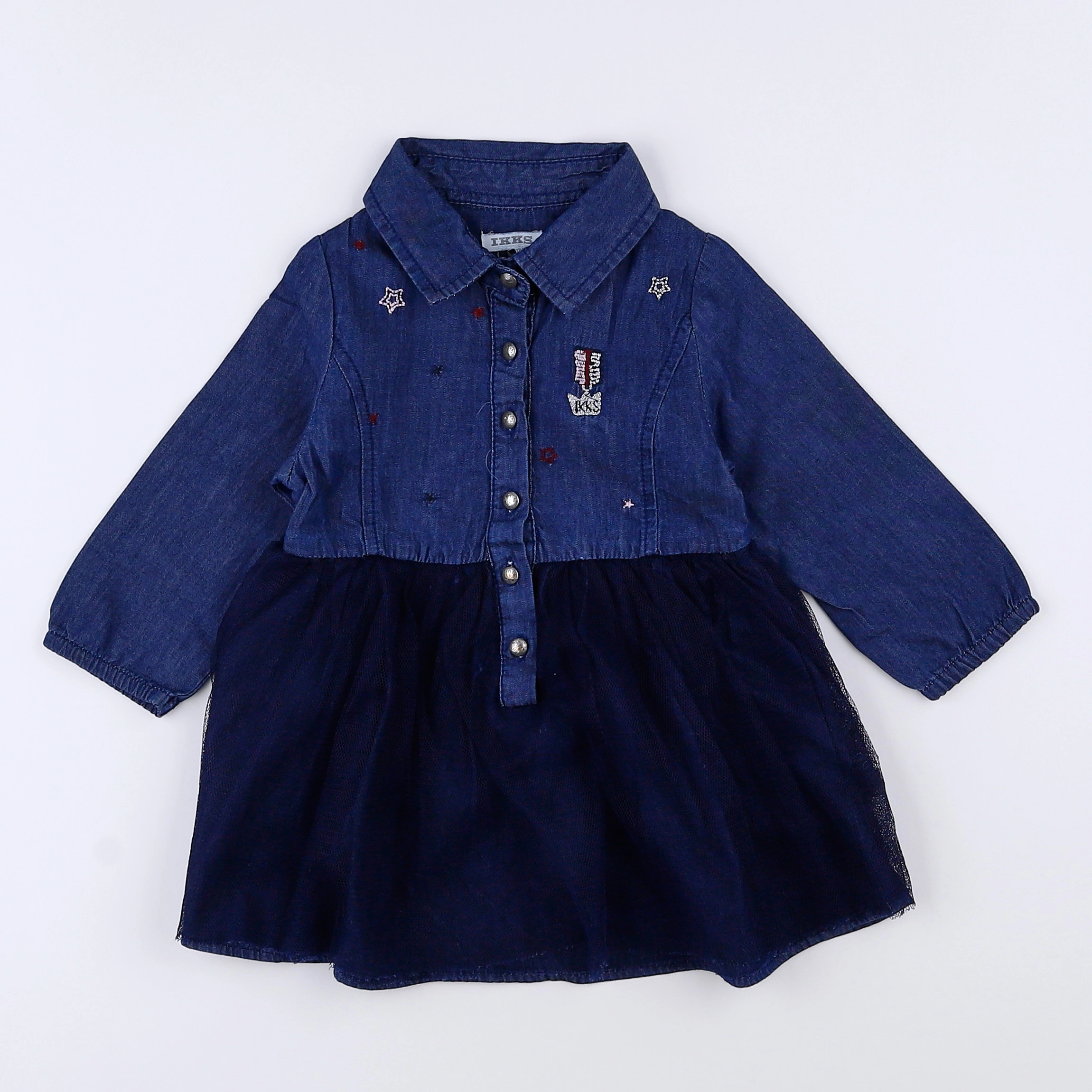 IKKS - robe bleu - 12 mois