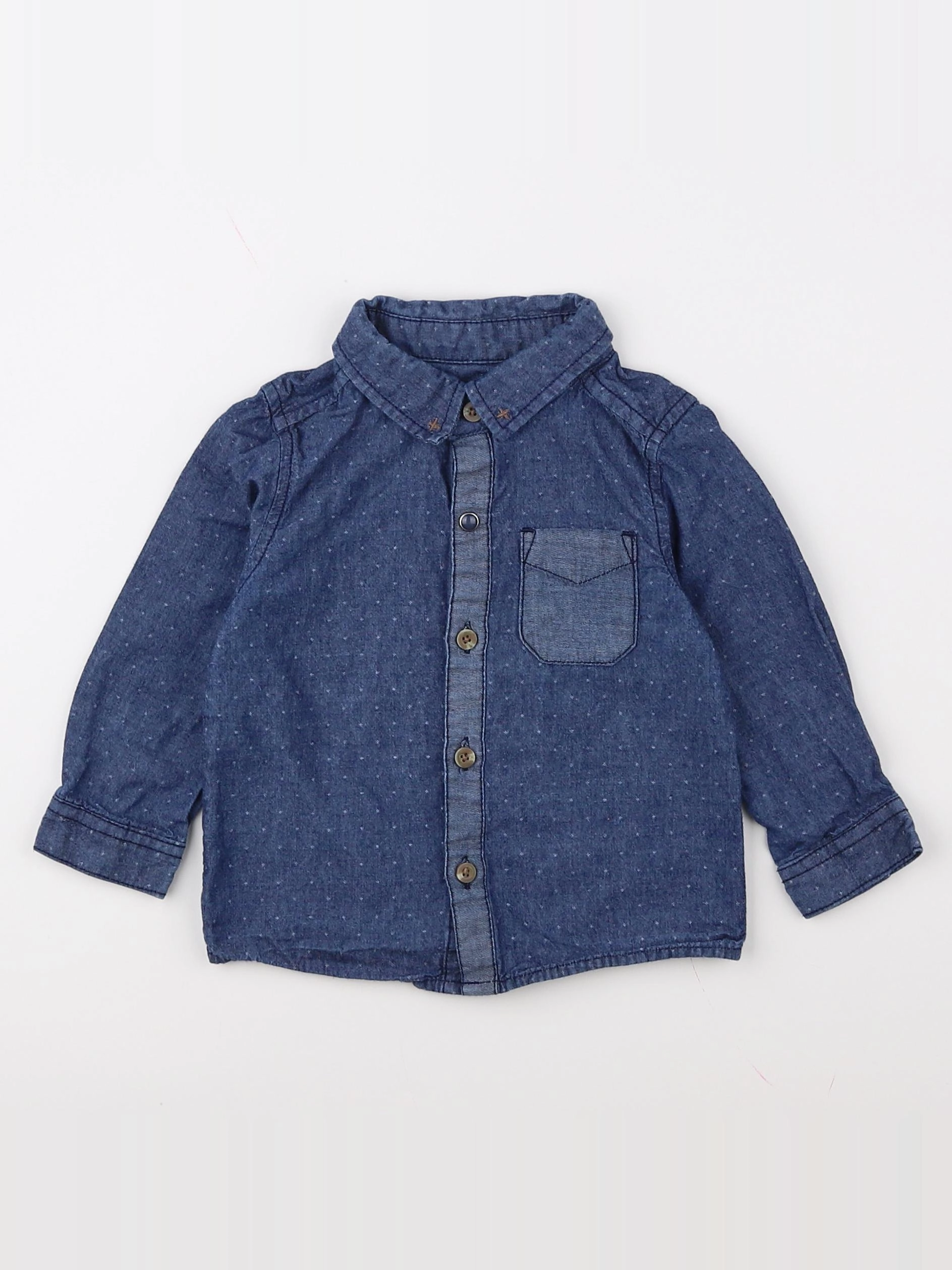 La Redoute - chemise bleu - 12 mois