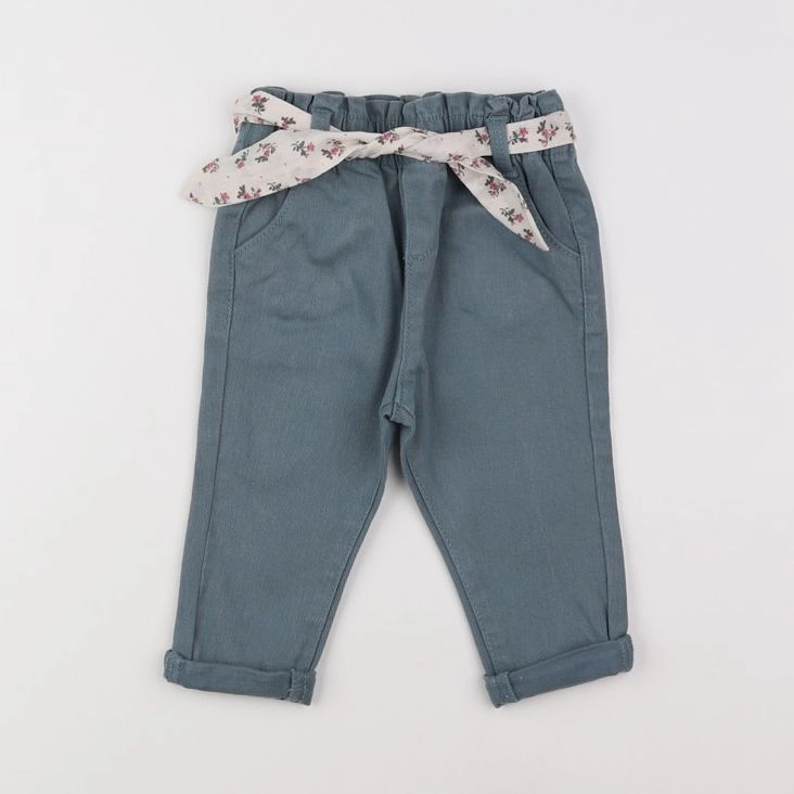Vertbaudet - pantalon vert - 12 mois