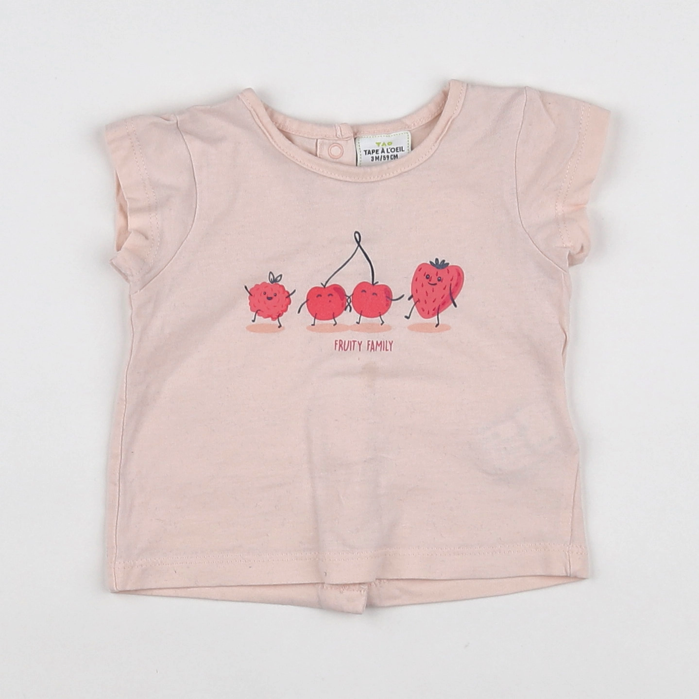 Tape à l'oeil - tee-shirt rose - 3 mois