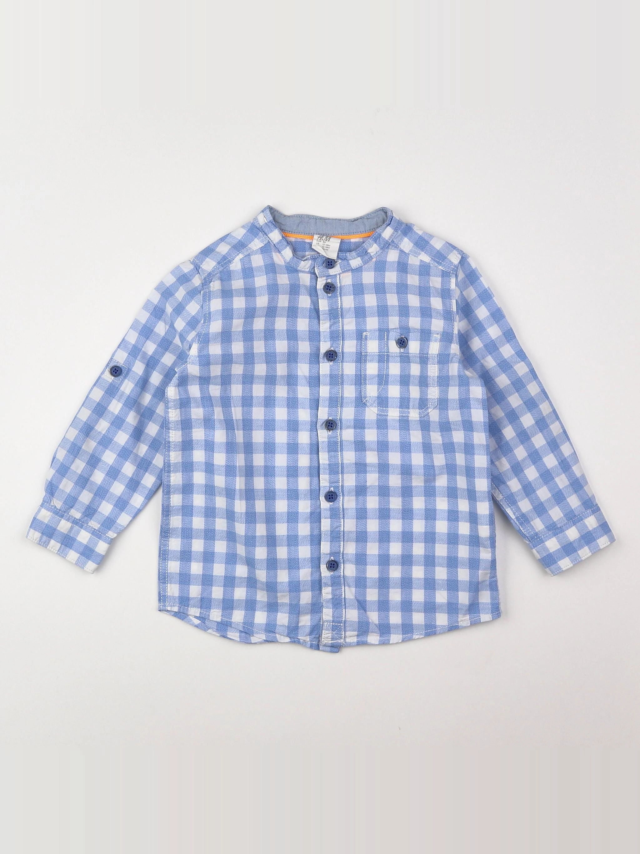 H&M - chemise bleu - 12/18 mois