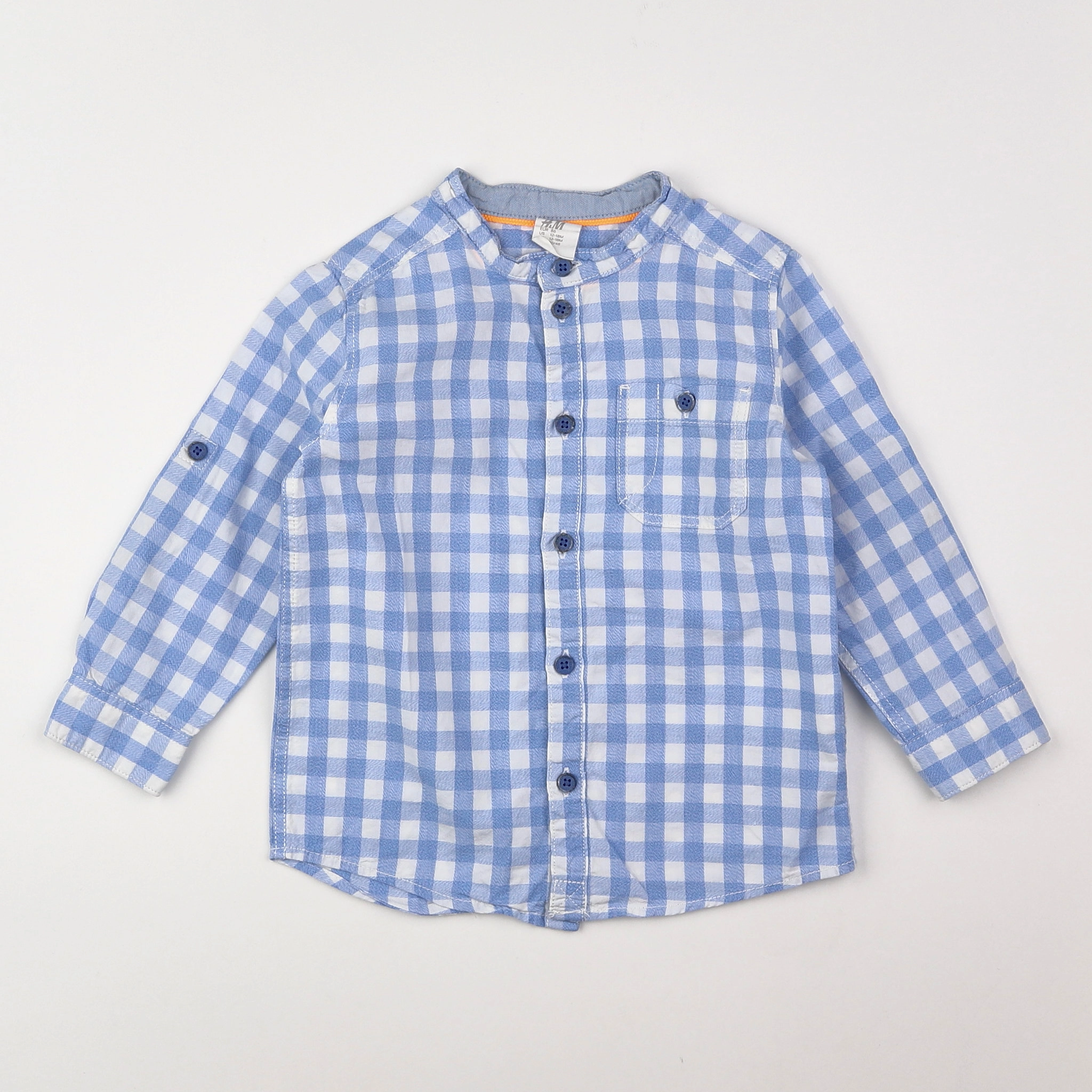 H&M - chemise bleu - 12/18 mois