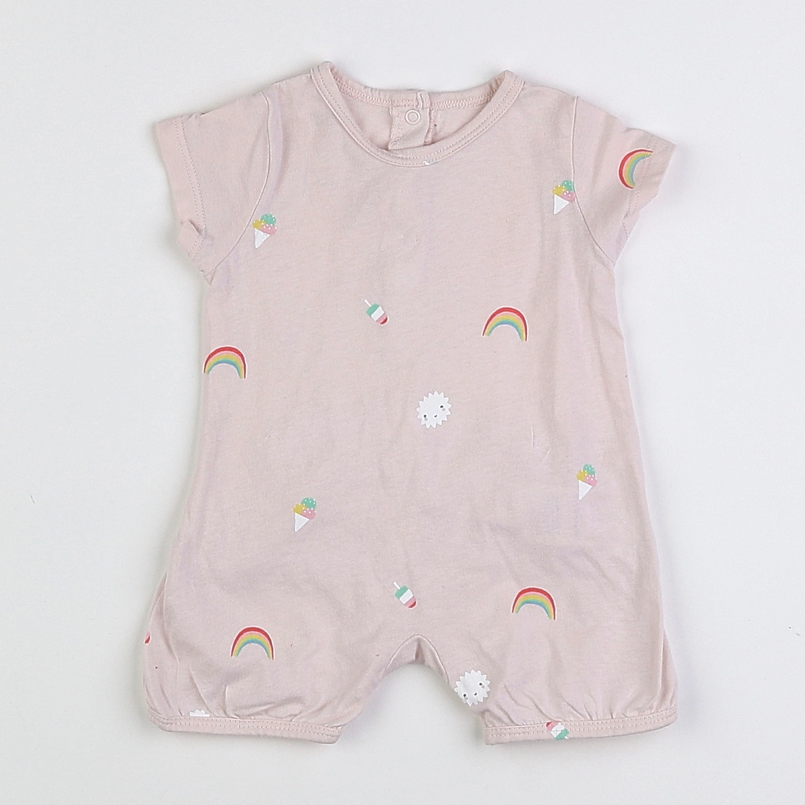 Vertbaudet - pyjama coton rose - 3 mois