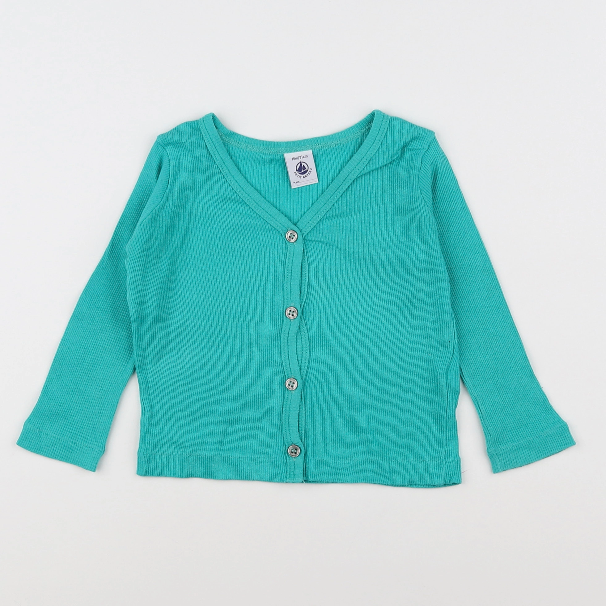 Petit Bateau - tee-shirt vert - 18 mois