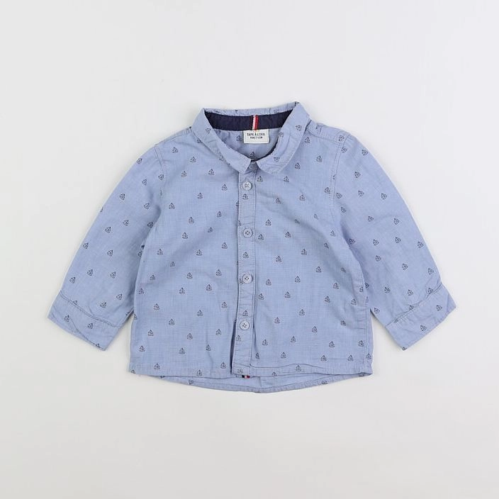 Tape à l'oeil - chemise bleu - 9 mois