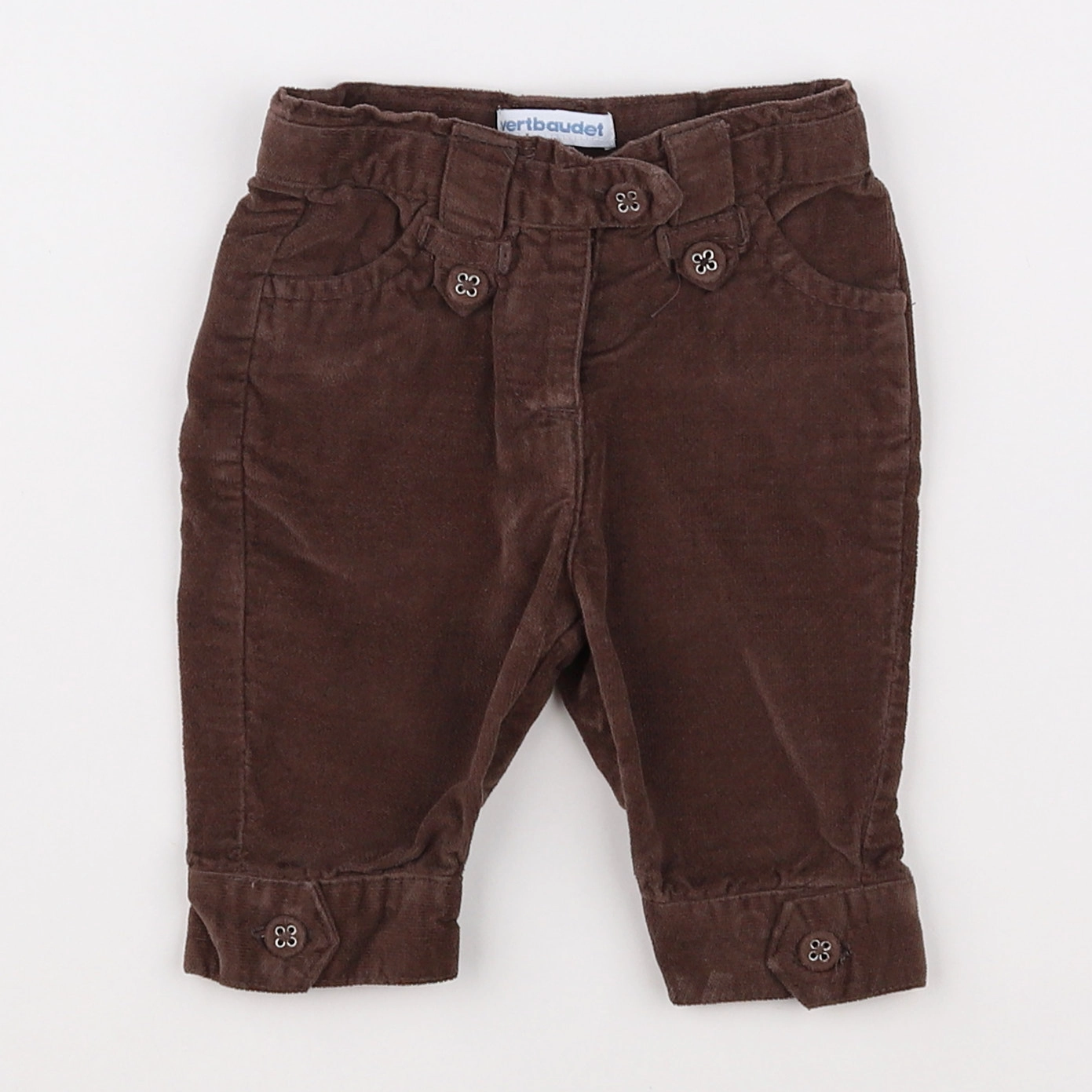 Vertbaudet - pantalon marron - 3 mois
