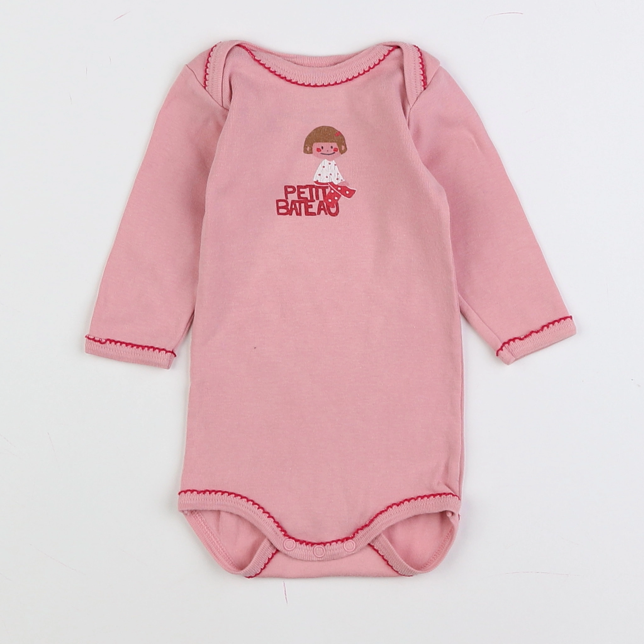 Petit Bateau - body rose - 3 mois