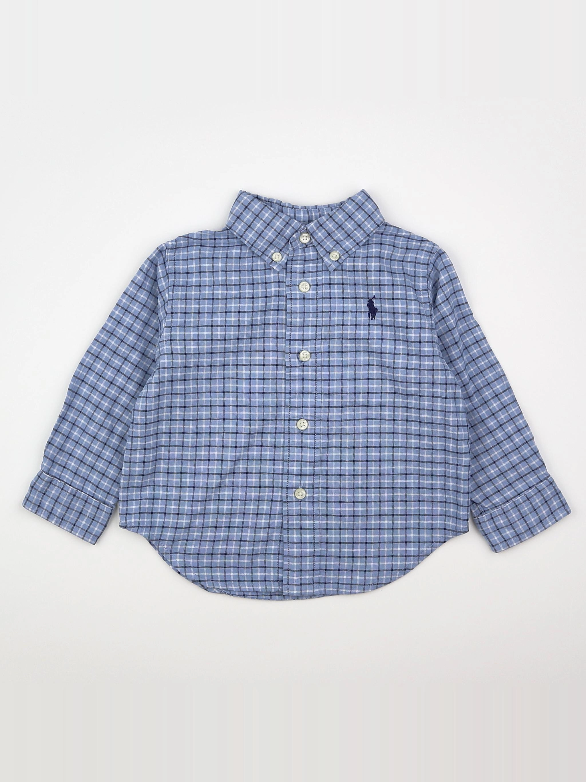 Ralph Lauren - chemise bleu - 12 mois