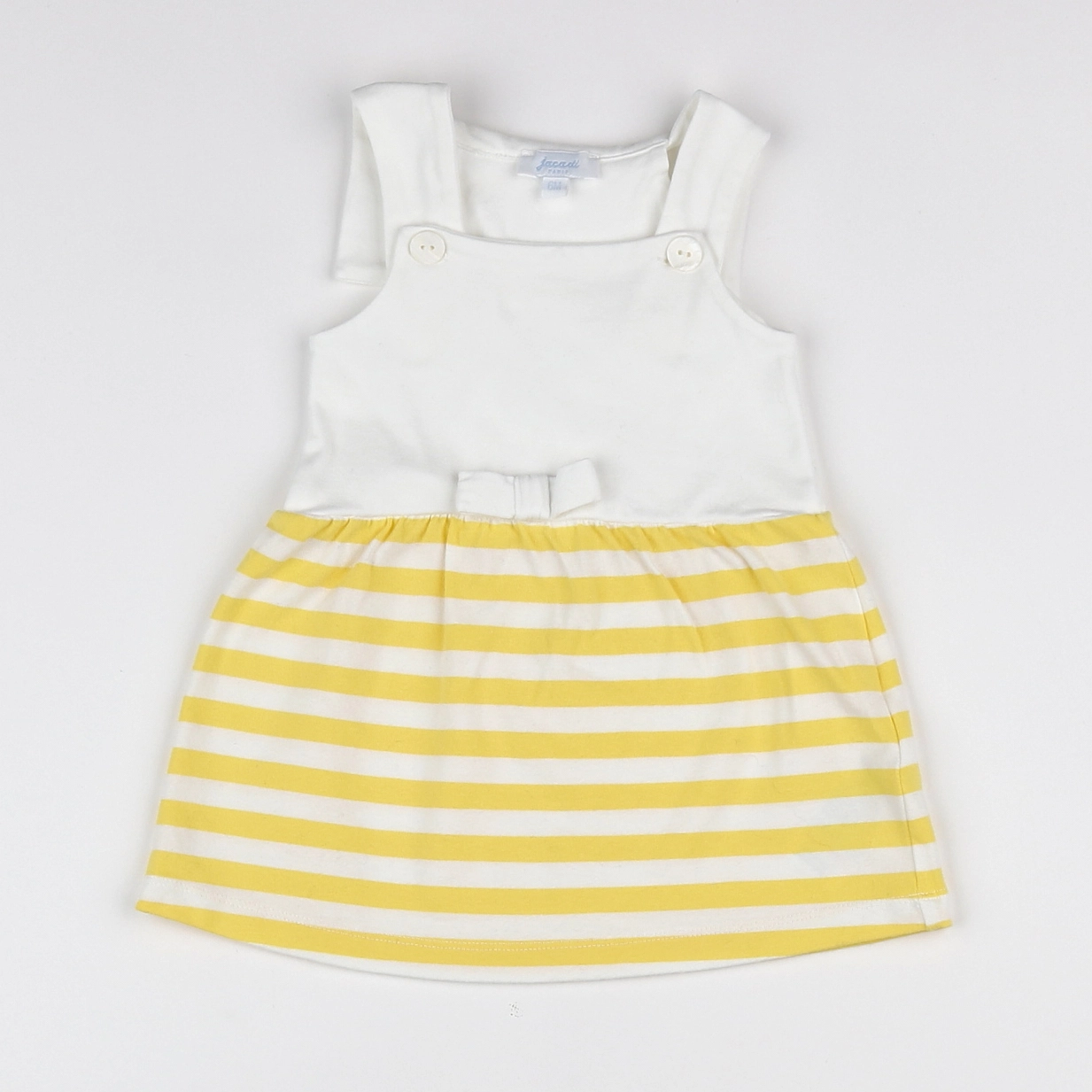Jacadi - robe blanc, jaune - 6 mois