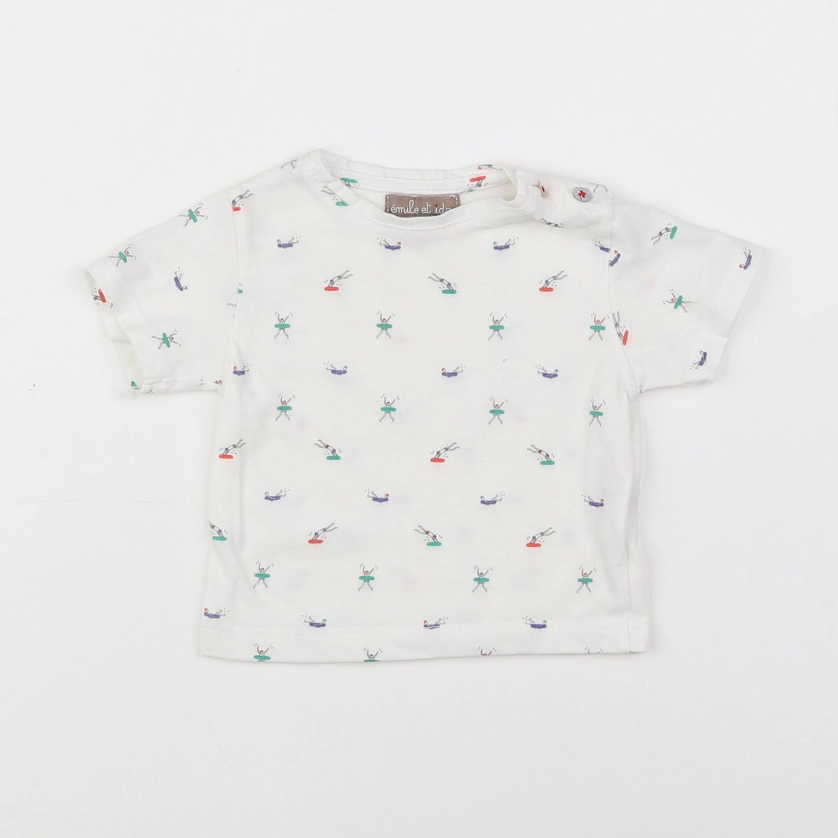 Emile et Ida - tee-shirt multicolore - 3 mois