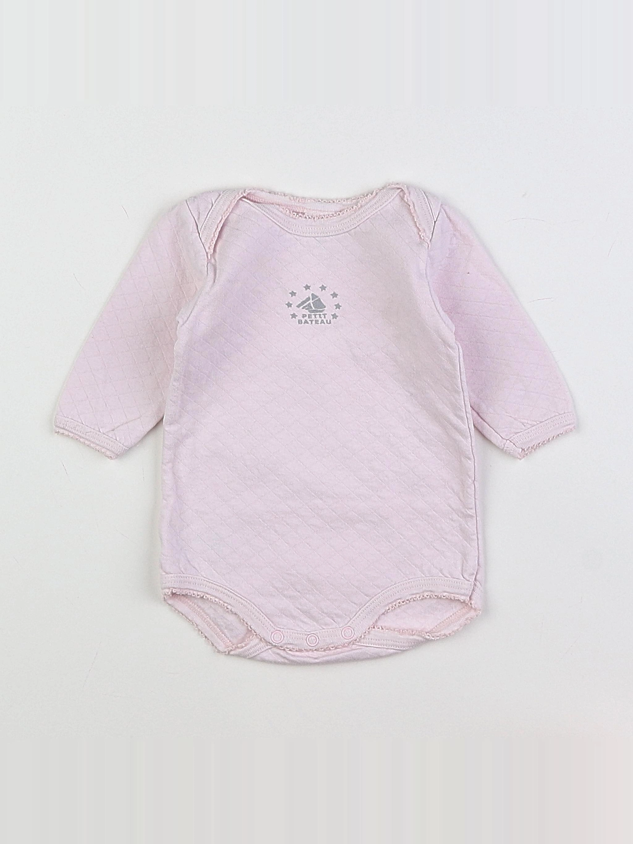 Petit Bateau - body rose - 3 mois