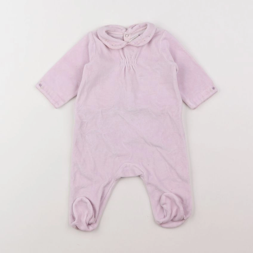 Jacadi - pyjama velours rose - 3 mois