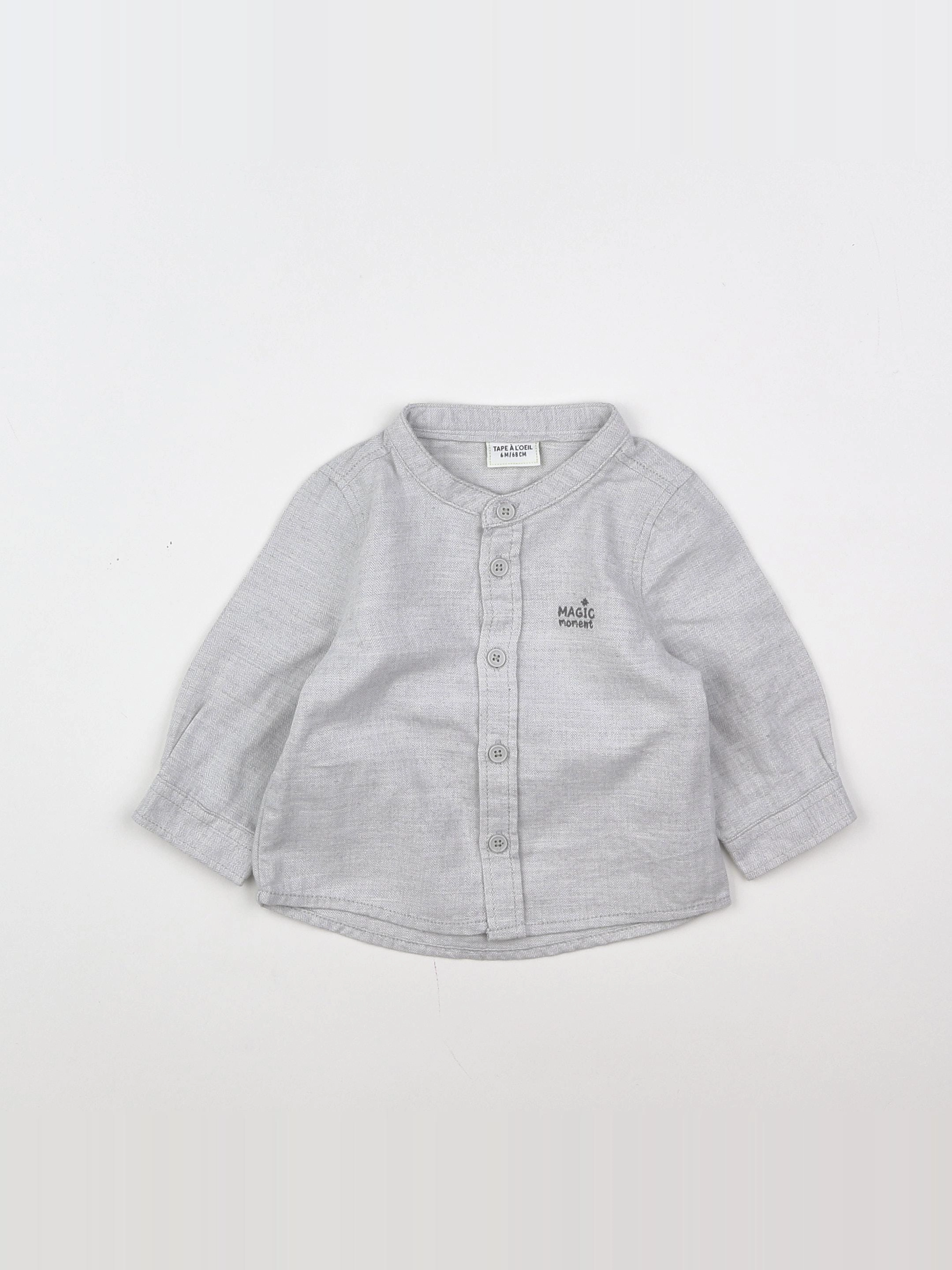 Tape à l'oeil - chemise gris - 6 mois