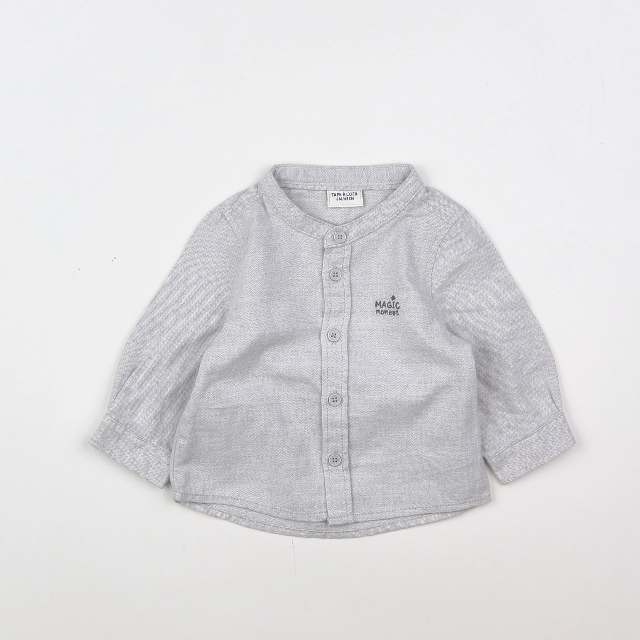 Tape à l'oeil - chemise gris - 6 mois