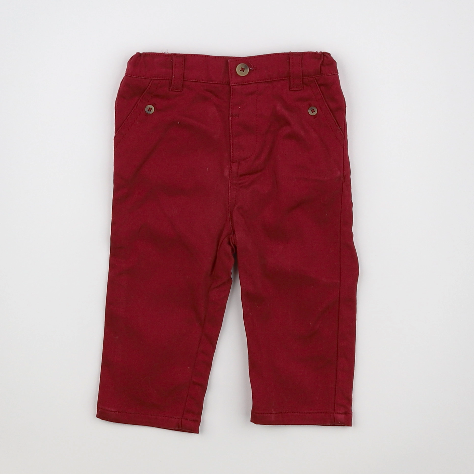 Natalys - pantalon rouge - 9 mois