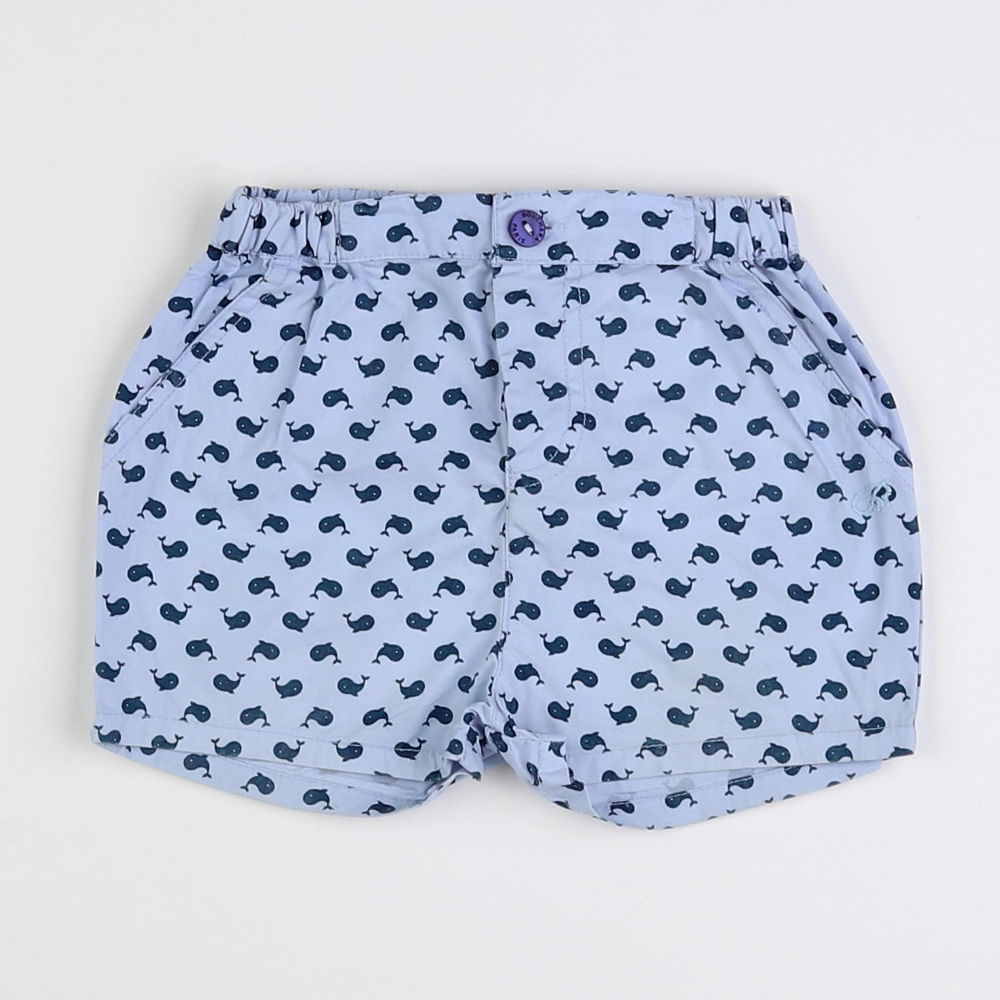 Bouchara - short bleu - 12 mois