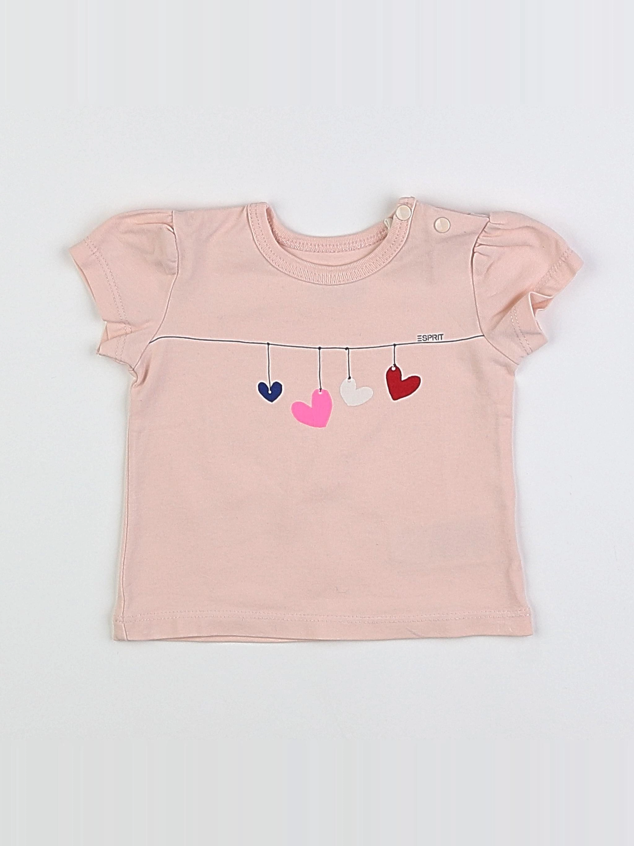 Esprit - tee-shirt rose - 3 mois