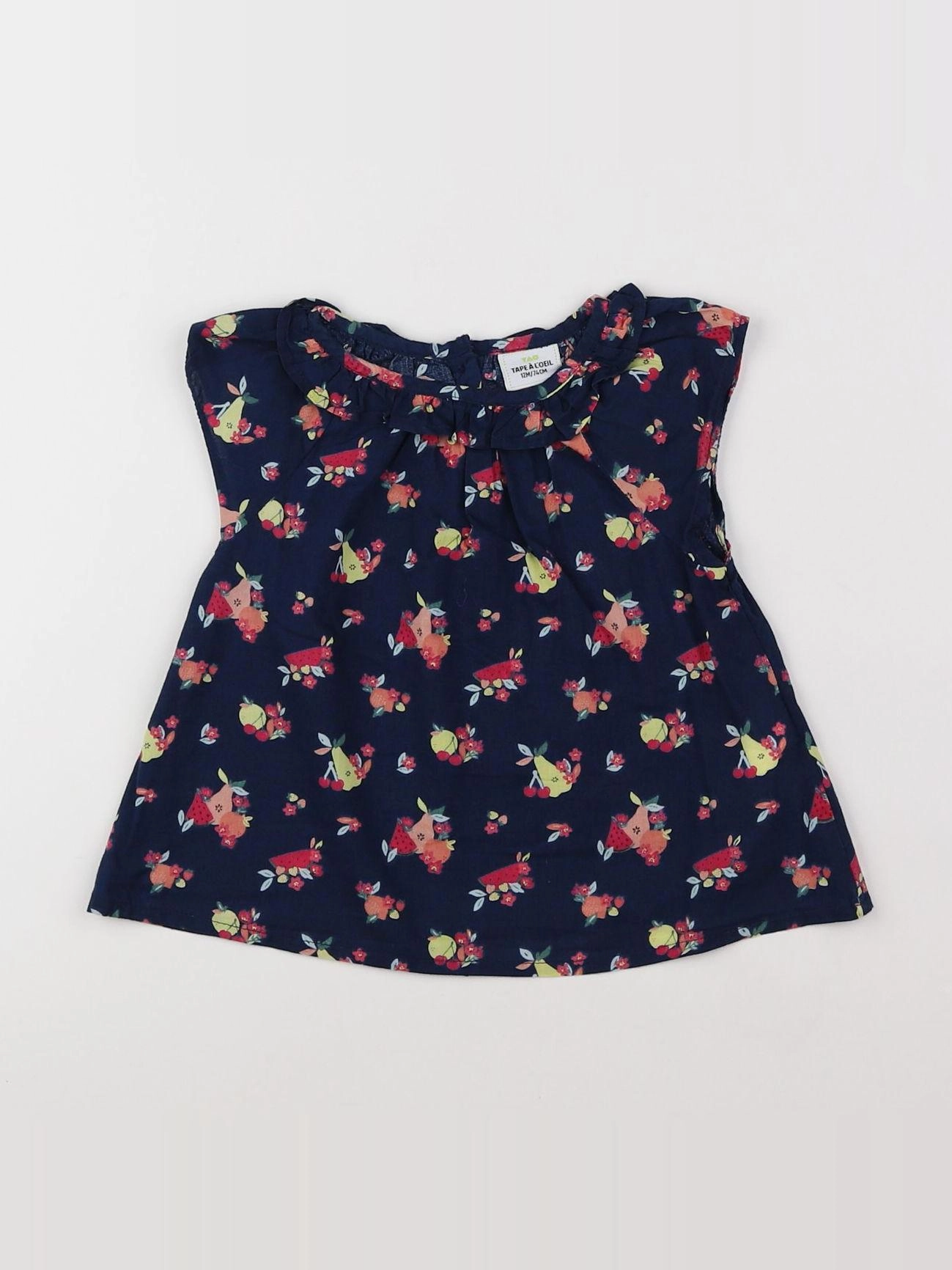Tape à l'oeil - blouse bleu - 12 mois